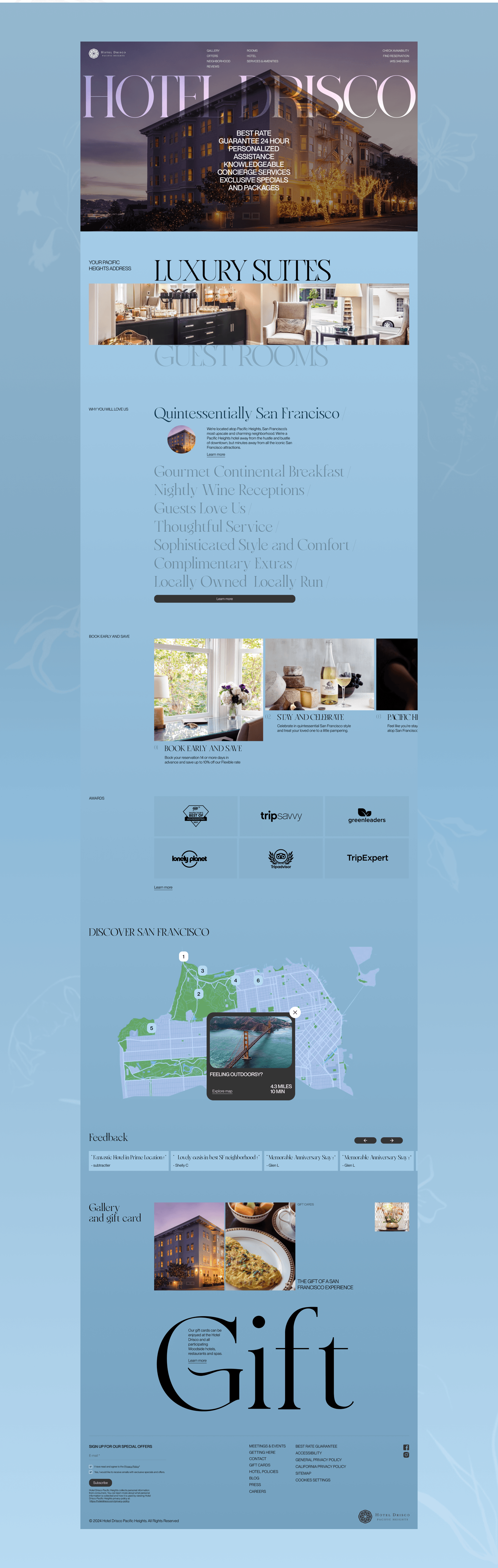 Hotel Drisco | Corporate website redesign — Изображение №3 — Интерфейсы, Брендинг на Dprofile