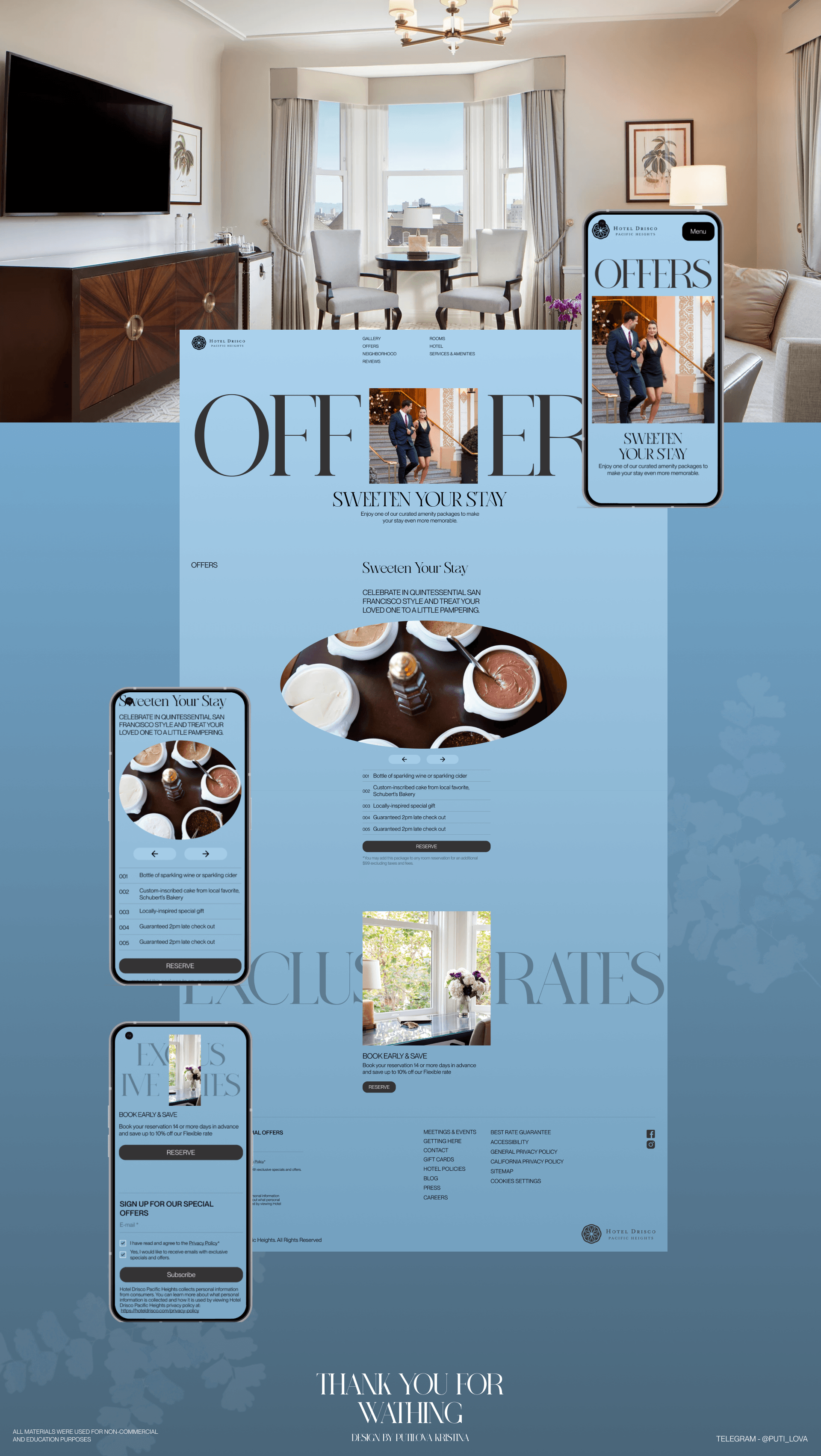 Hotel Drisco | Corporate website redesign — Изображение №14 — Интерфейсы, Брендинг на Dprofile