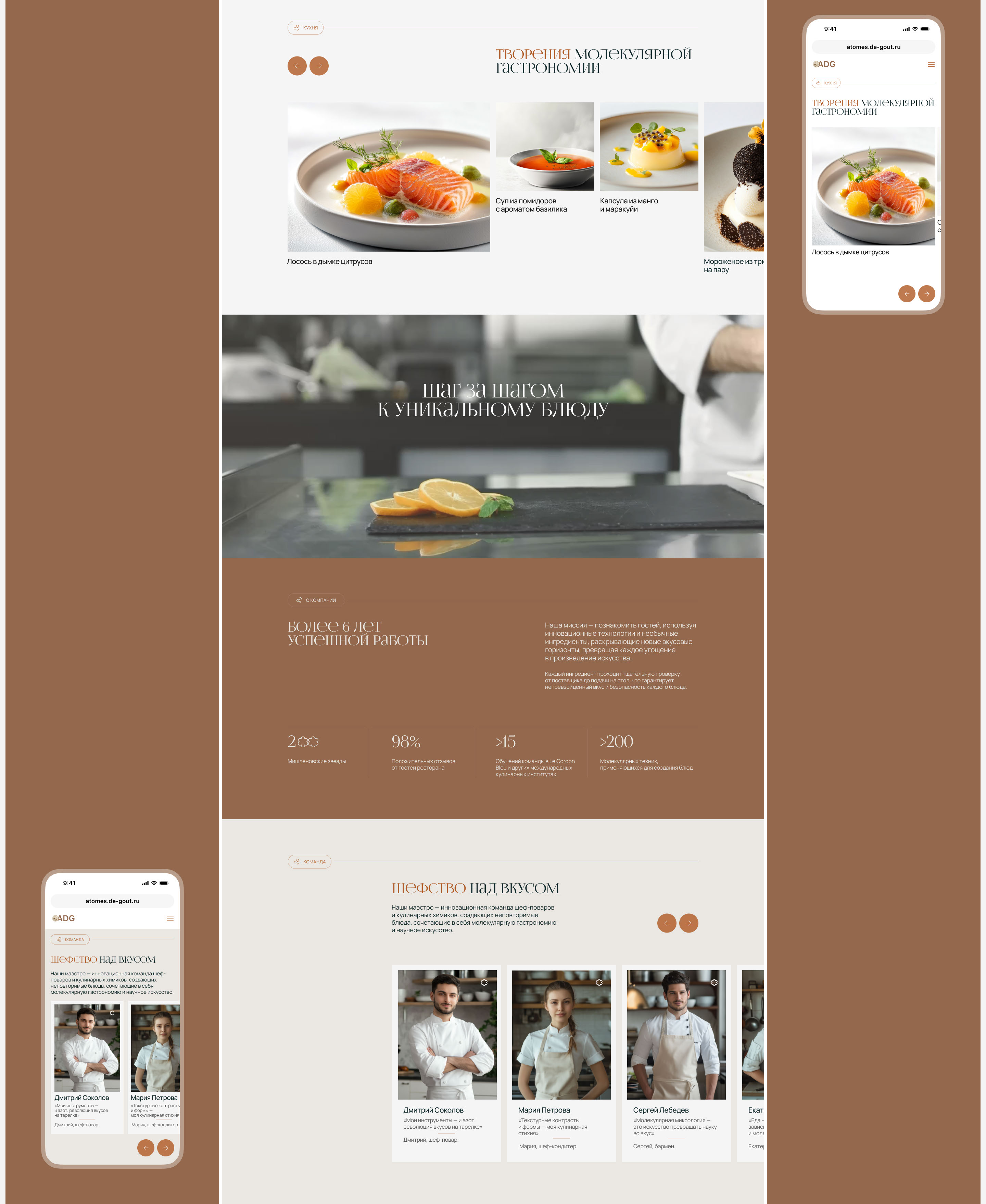 Landing page for a Molecular restaurant — Изображение №5 — Интерфейсы, Анимация на Dprofile