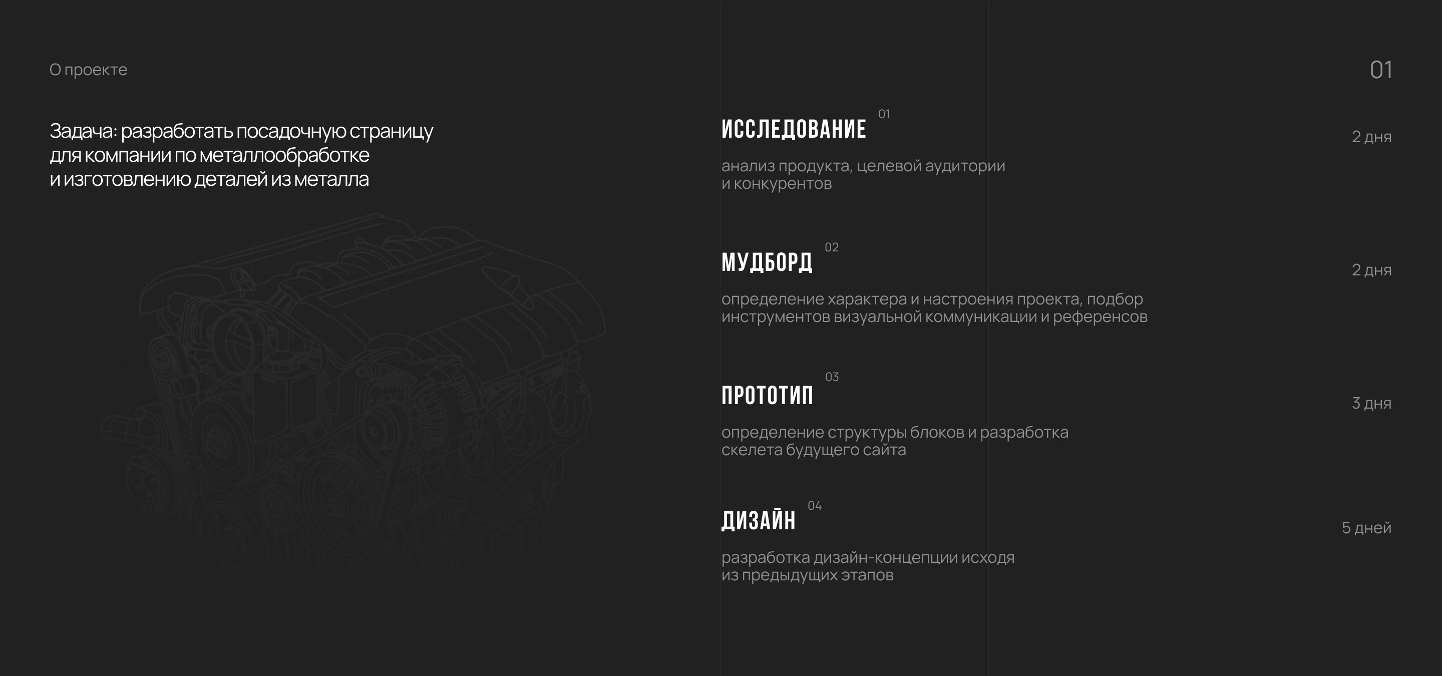 Landing page for a Metalworking/Металлообработка — Изображение №2 — Интерфейсы, Анимация на Dprofile