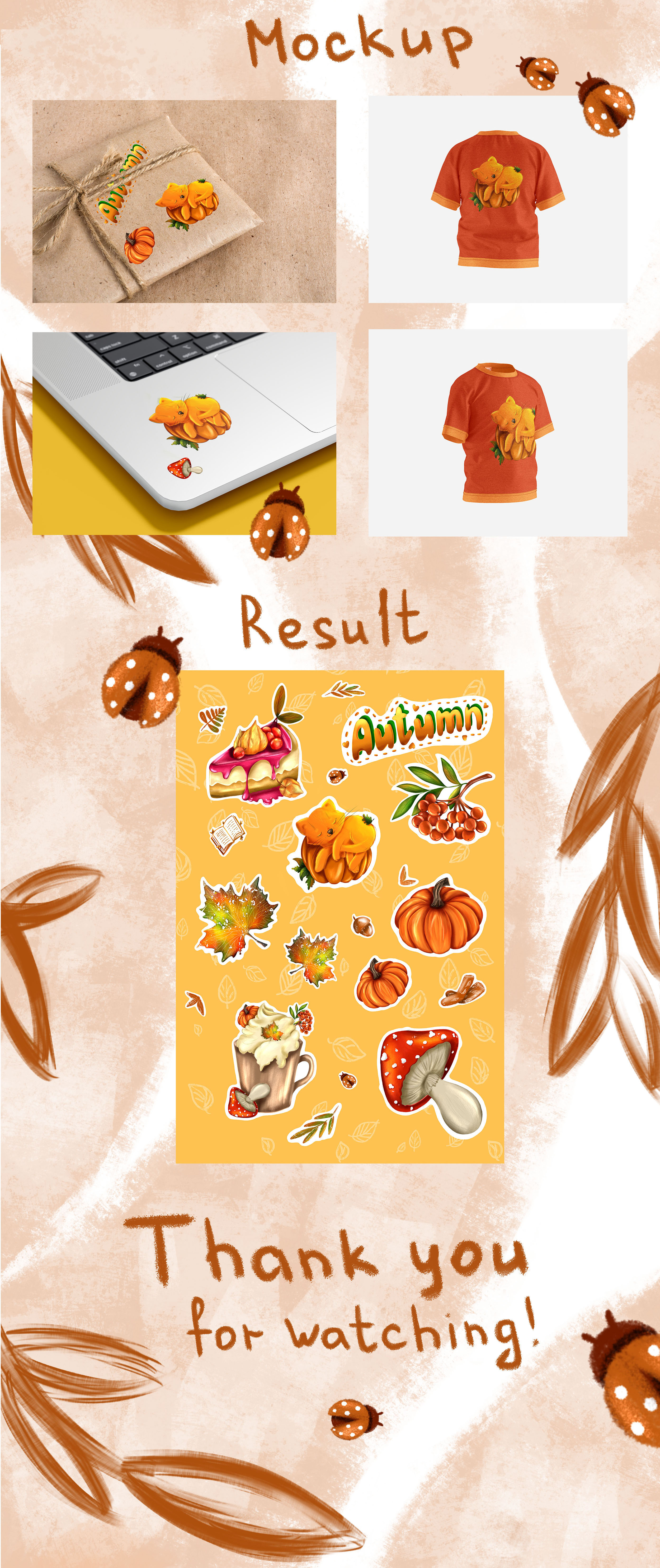 Autumn Sticker Pack — Изображение №3 — Иллюстрация, Графика на Dprofile