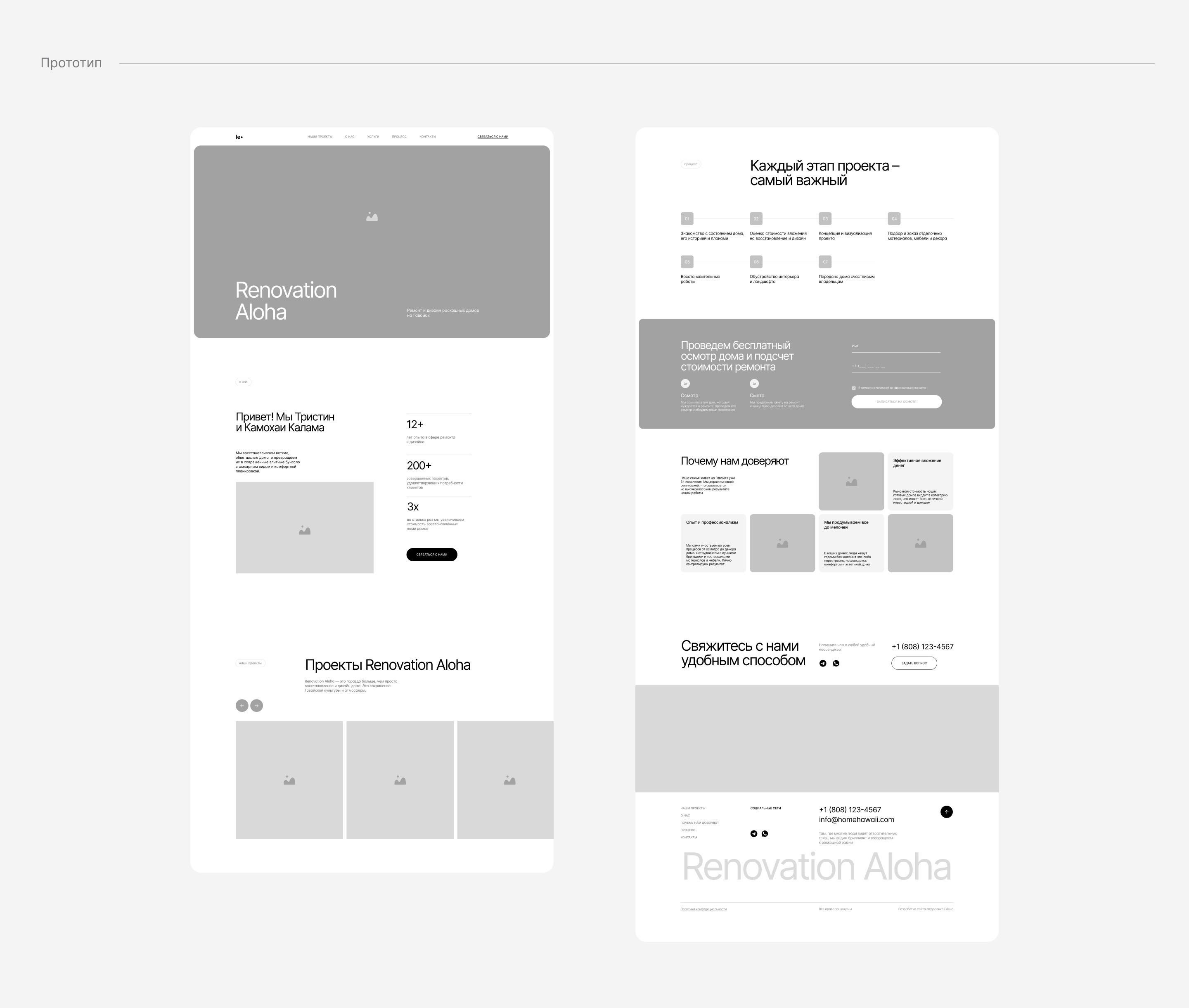 Landing page for home Renovation and Design in Hawaii — Изображение №3 — Интерфейсы, Брендинг на Dprofile