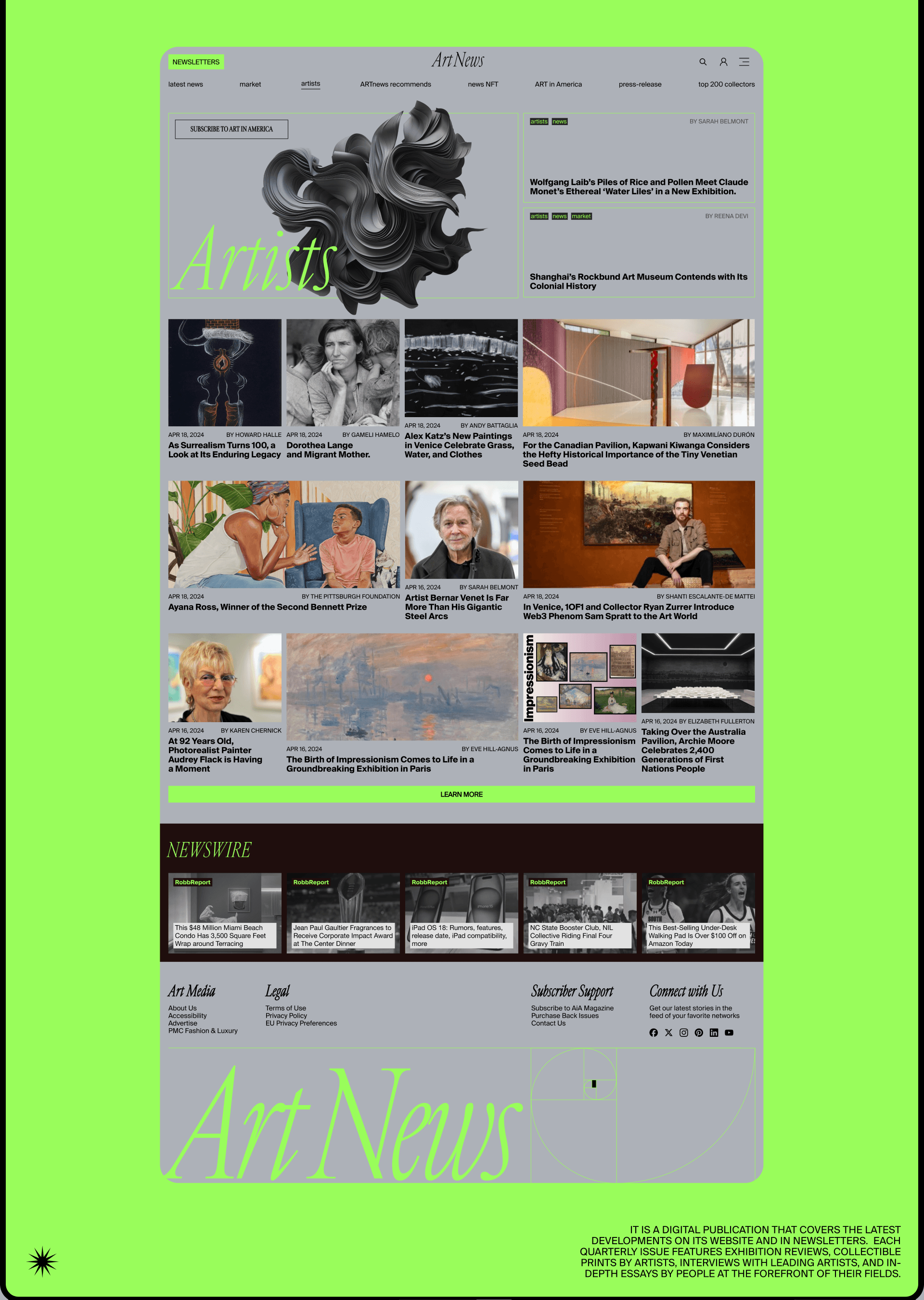 ArtNews | News website | Redesign — Изображение №4 — Интерфейсы на Dprofile