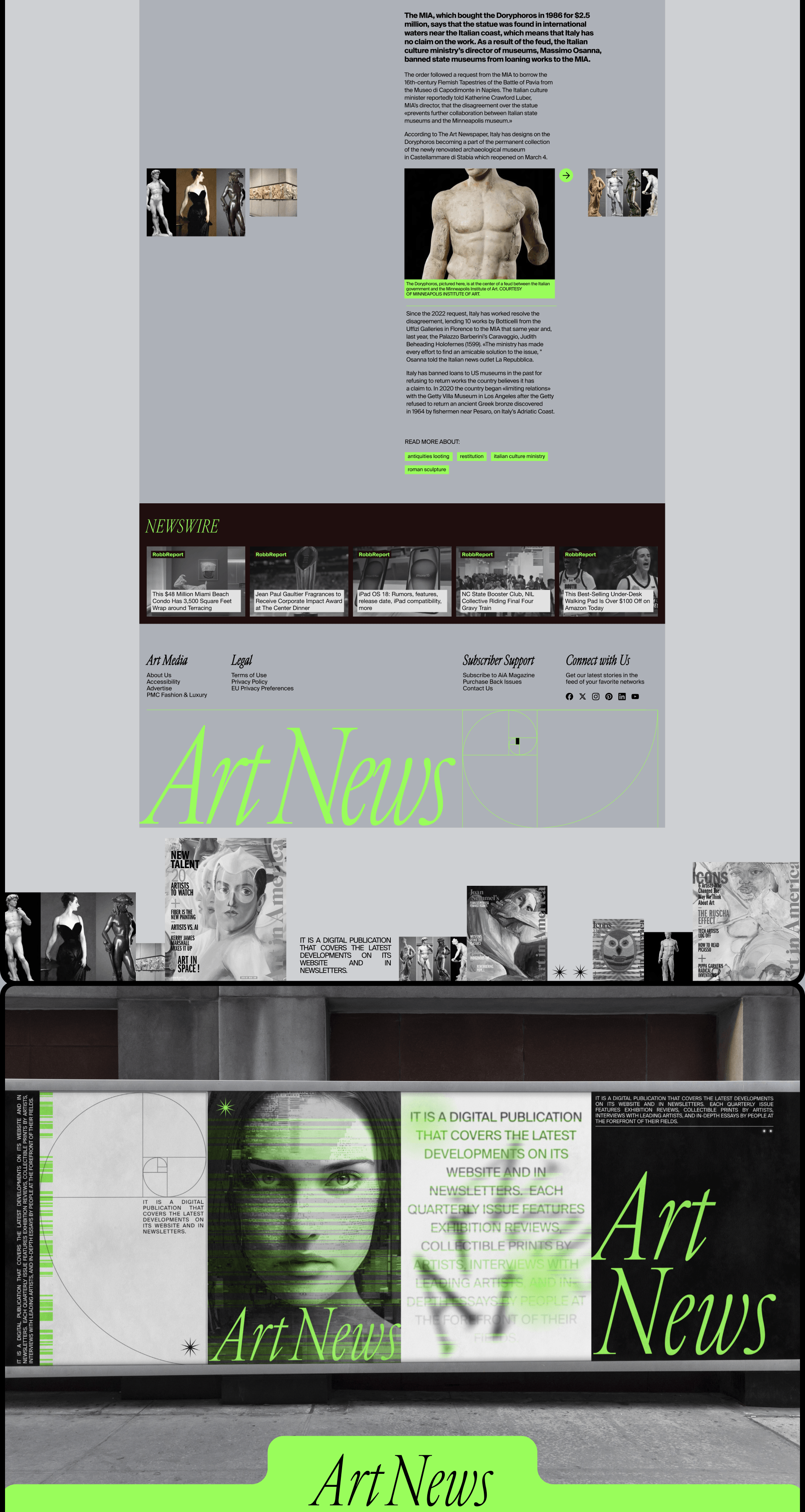 ArtNews | News website | Redesign — Изображение №7 — Интерфейсы на Dprofile