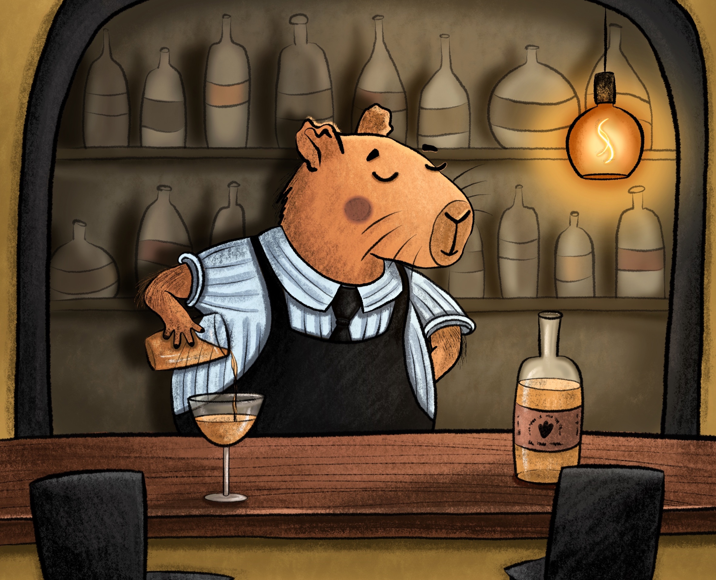 Капибармен — Иллюстрация на Dprofile