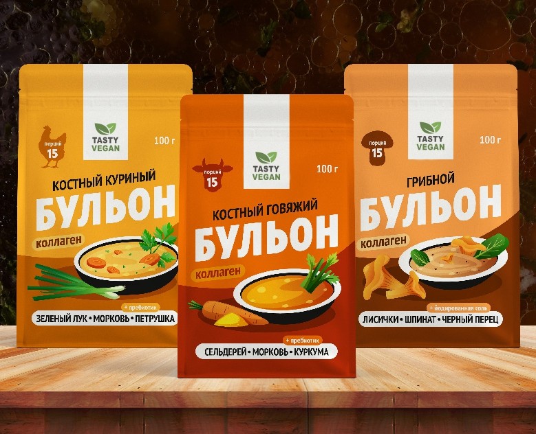 Упаковка для сухих бульонов — Брендинг, Иллюстрация на Dprofile