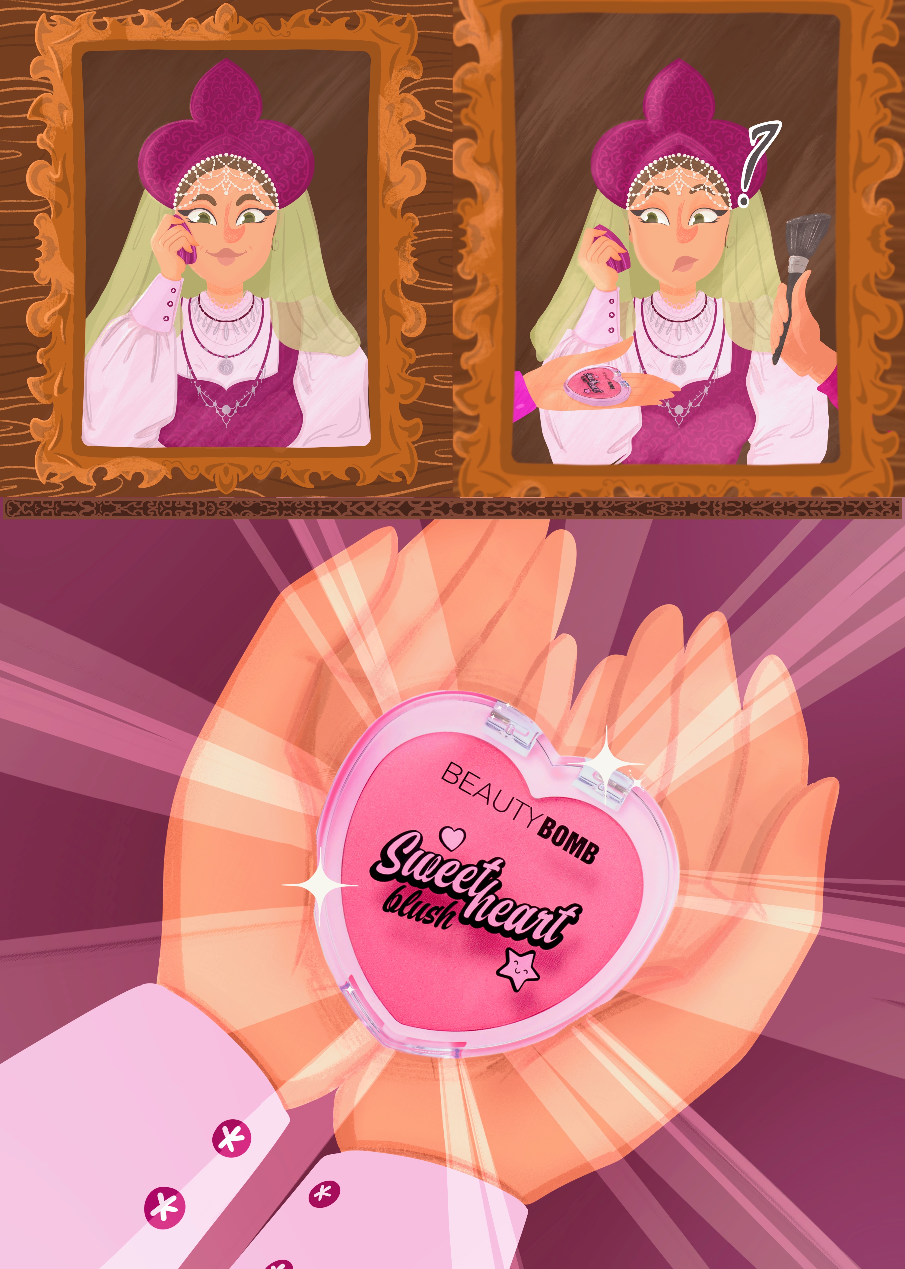Иллюстрации для рекламы бренда косметики BEAUTY BOMB — Изображение №13 — Брендинг, Иллюстрация на Dprofile