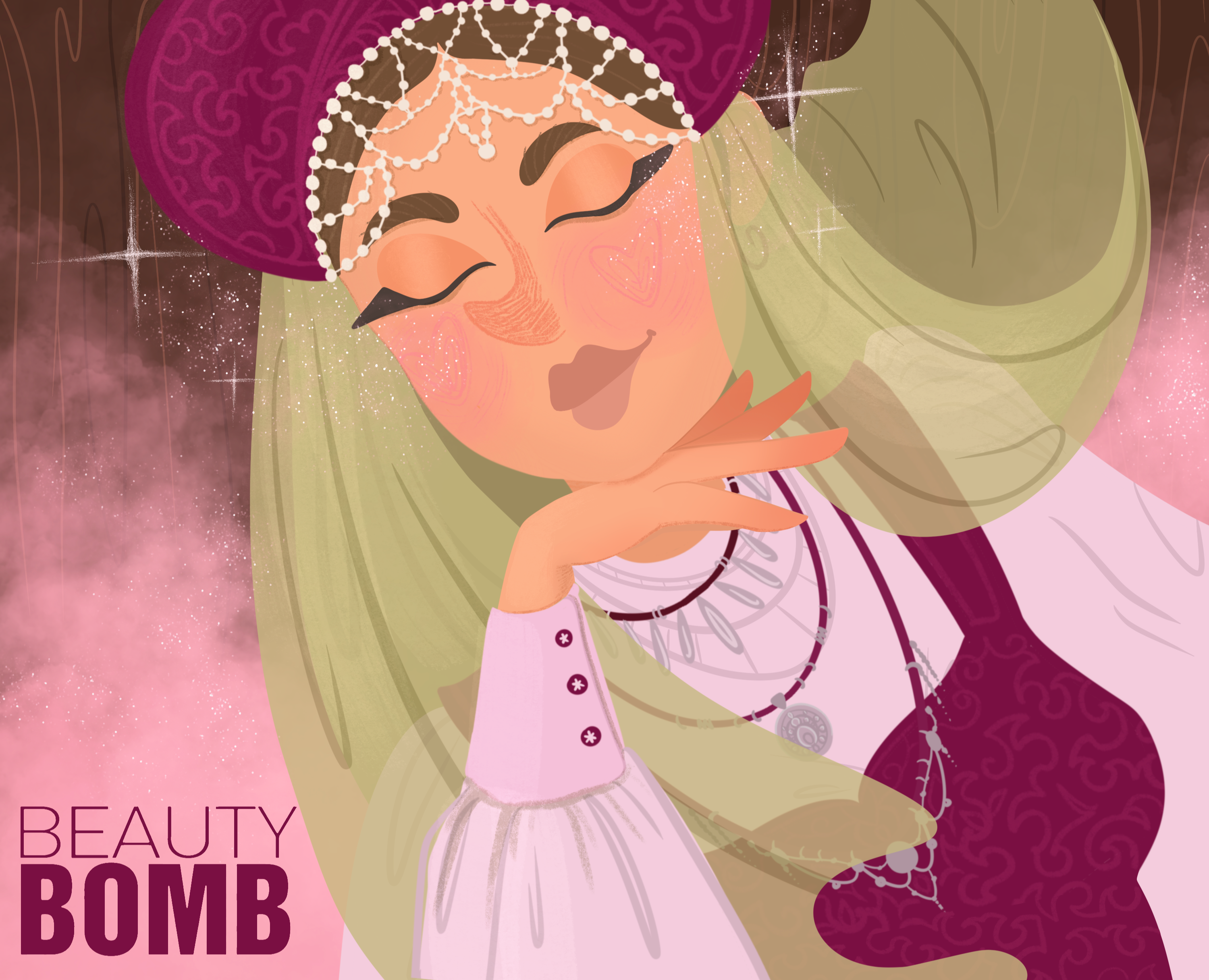 Иллюстрации для рекламы бренда косметики BEAUTY BOMB — Брендинг, Иллюстрация на Dprofile