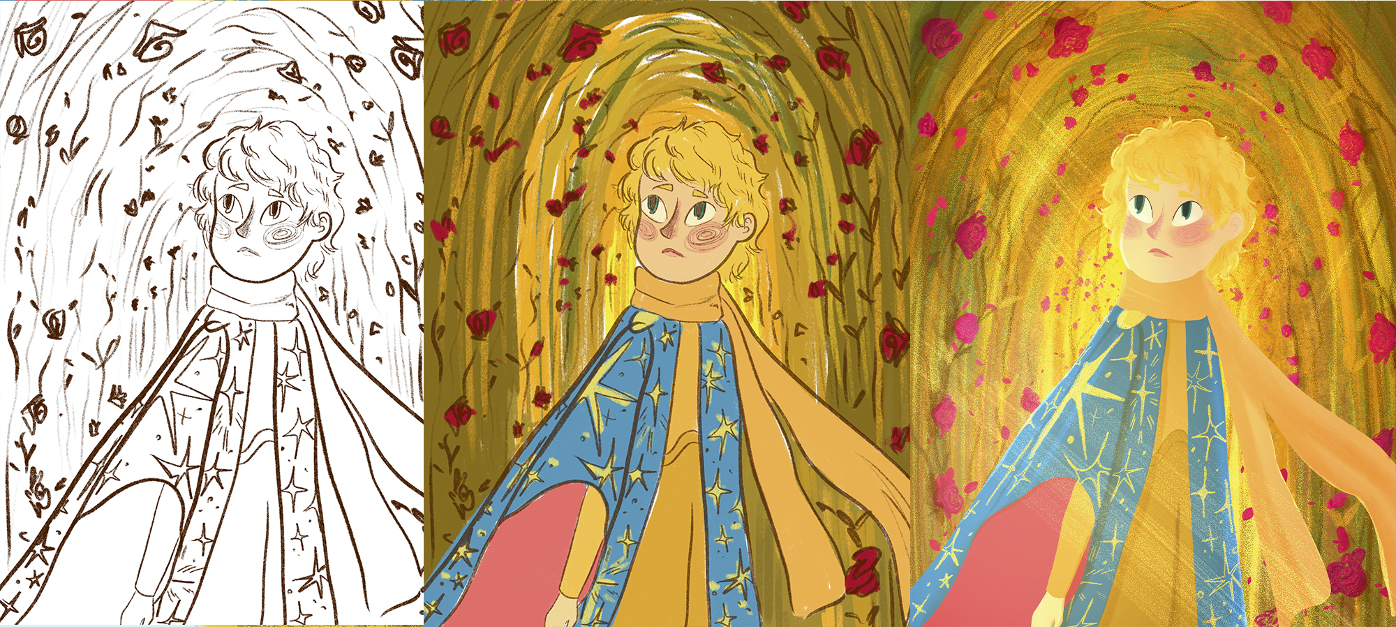 Иллюстрации и обложка для детской книги "Маленький принц" — Изображение №7 — Иллюстрация, Графика на Dprofile