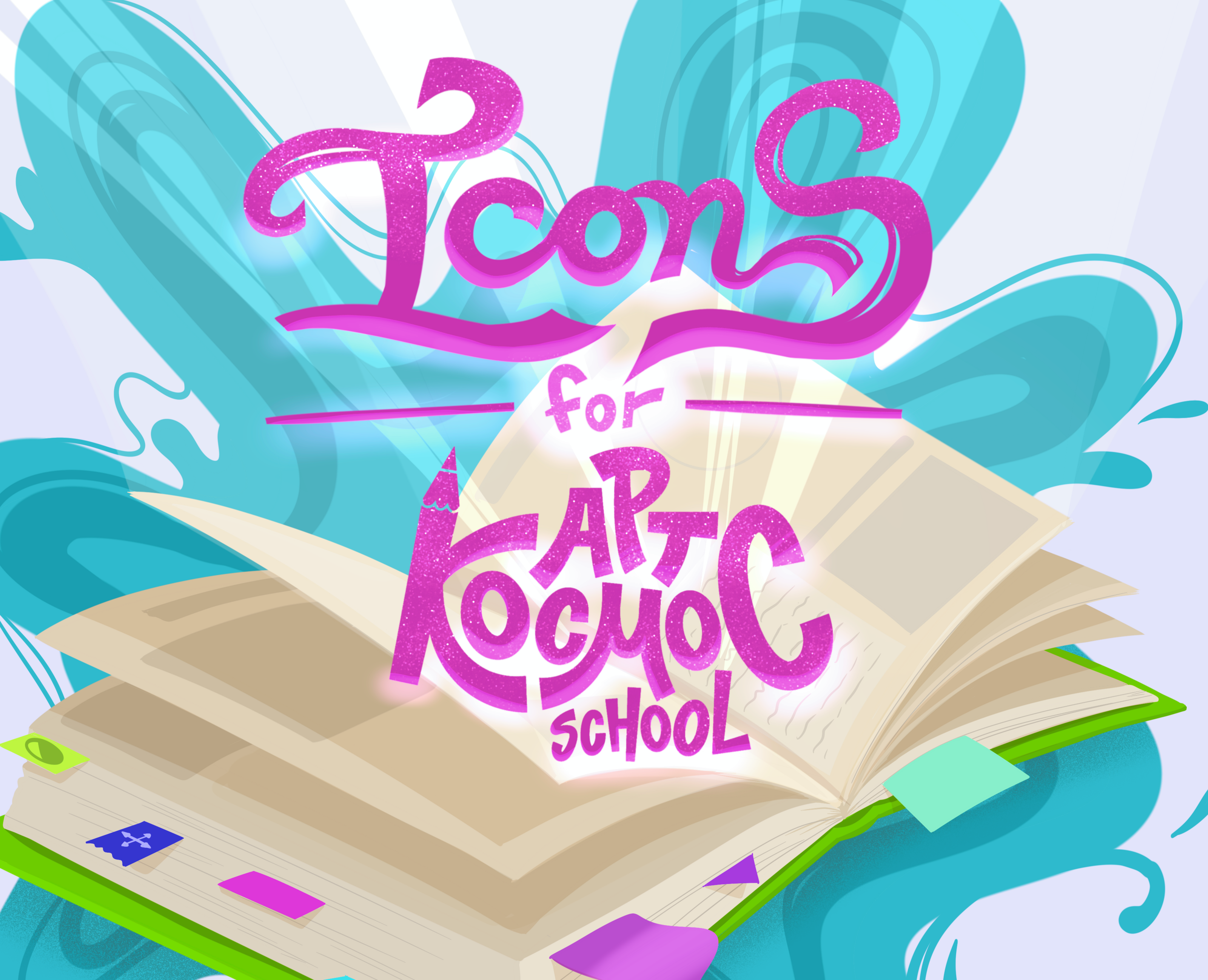 Иконки-иллюстрации для сайта АртКосмос School — Иллюстрация, Графика на Dprofile