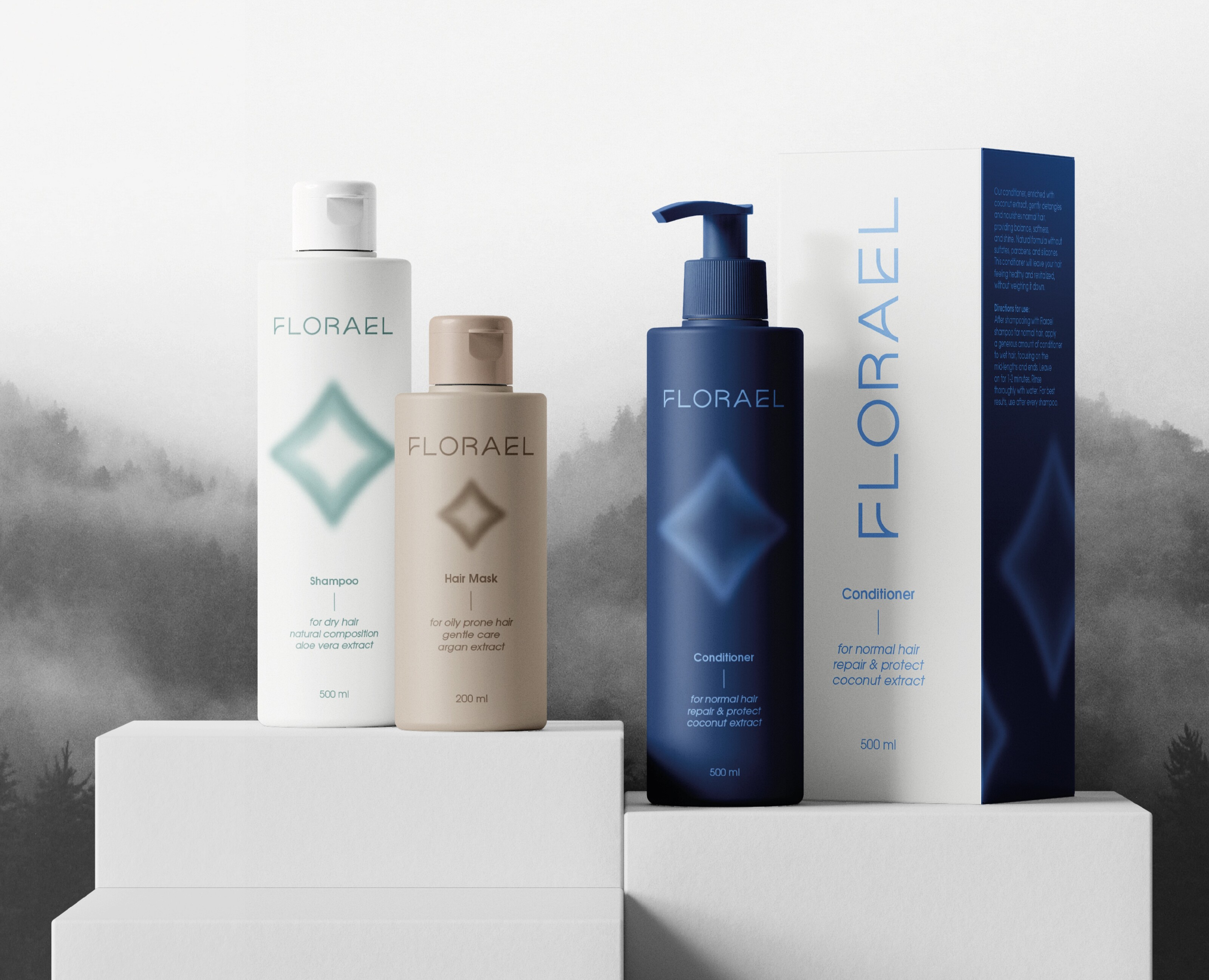 Florael, care cosmetics / айдентика, упаковка на Dprofile