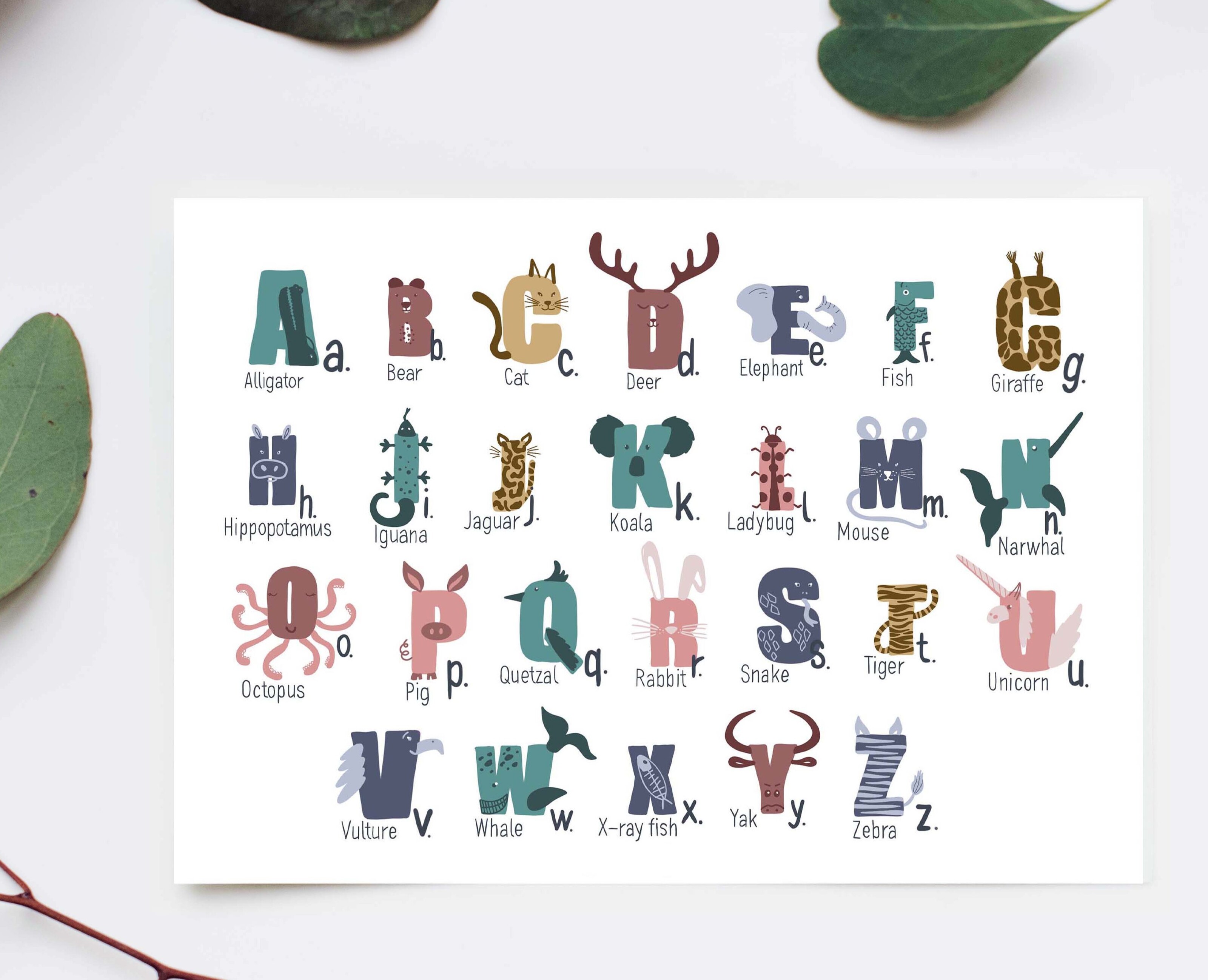 Детский алфавит с животными Alphabet — Иллюстрация, Графика на Dprofile