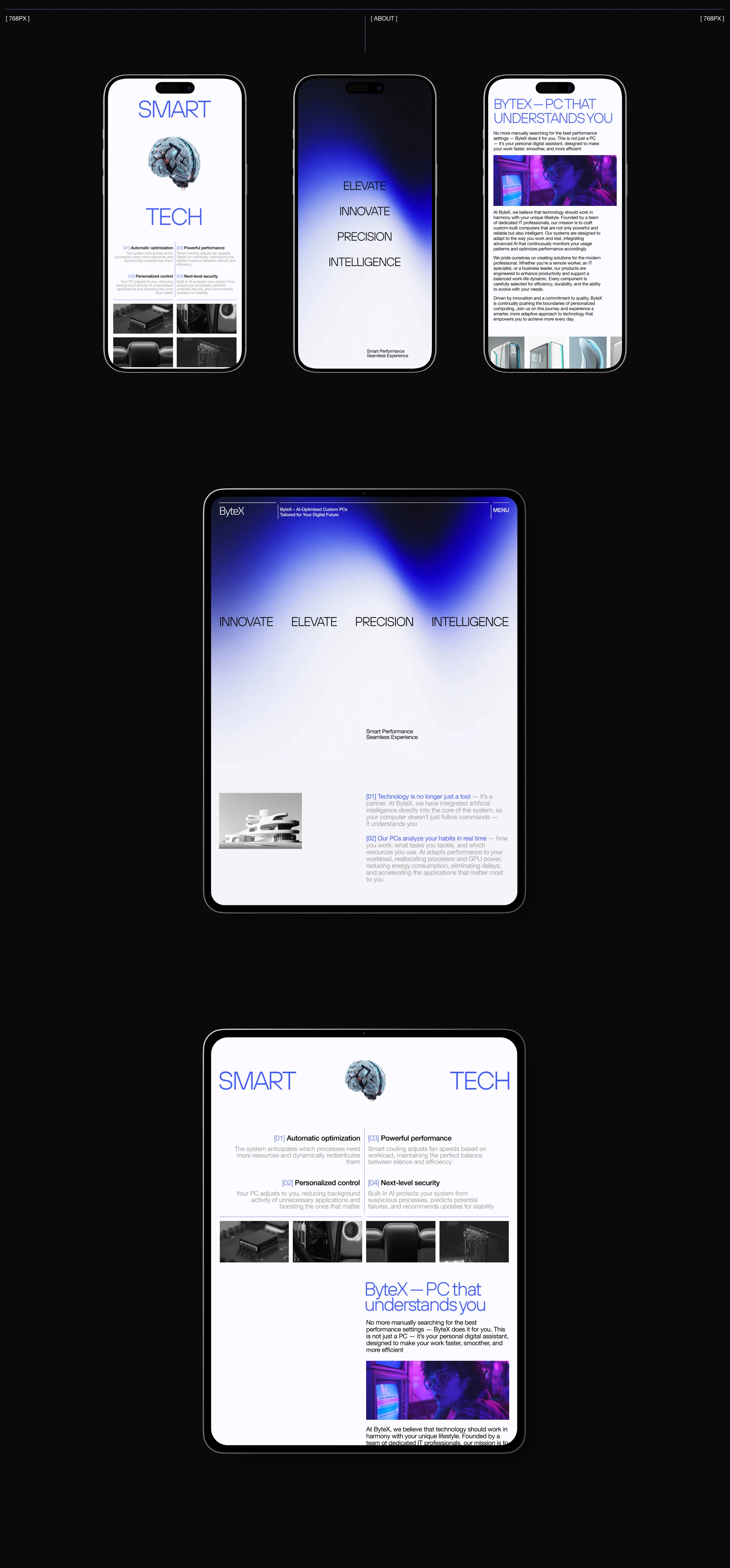 BYTEX | Website — Изображение №6 — Интерфейсы, Анимация на Dprofile