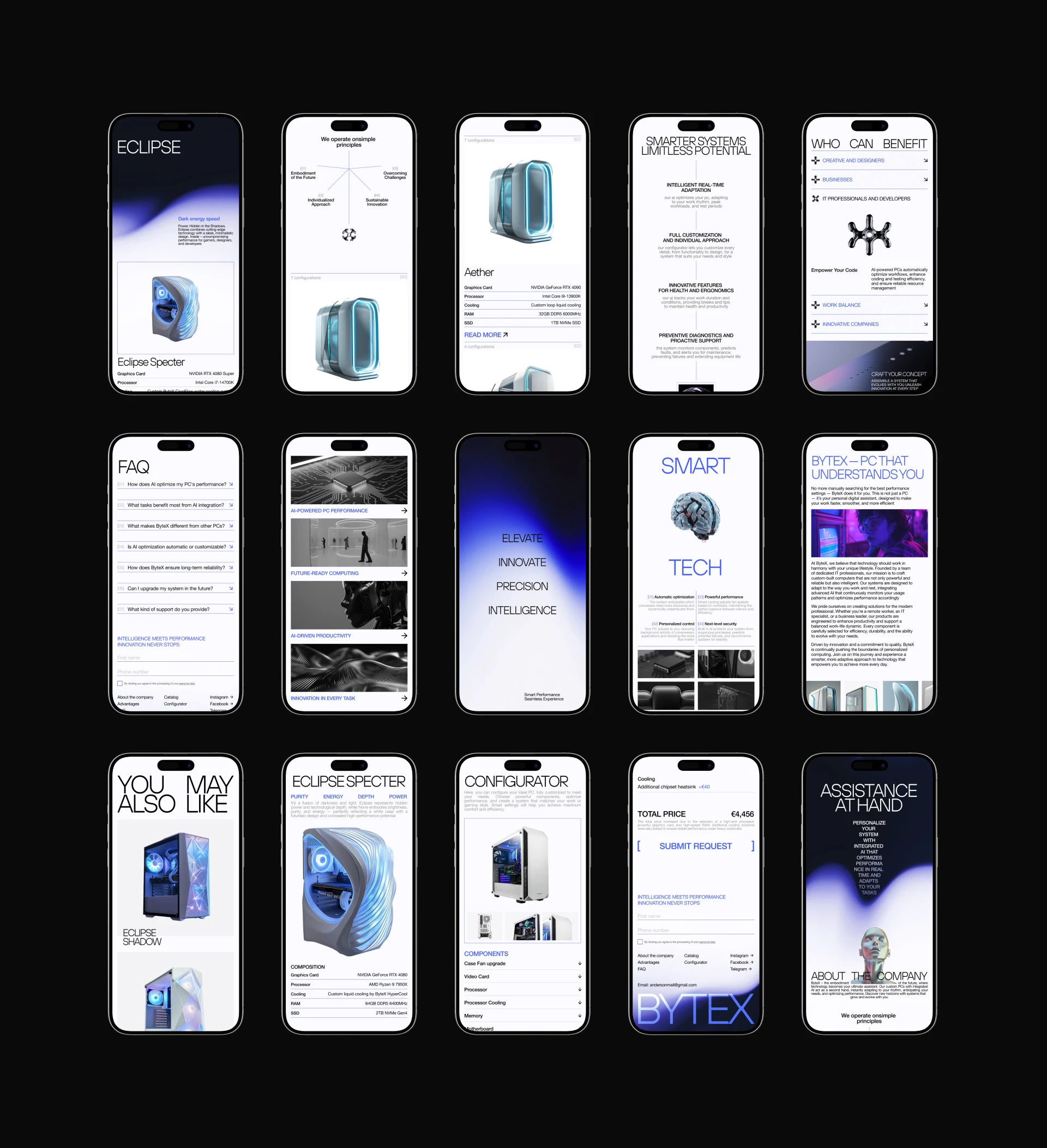 BYTEX | Website — Изображение №12 — Интерфейсы, Анимация на Dprofile