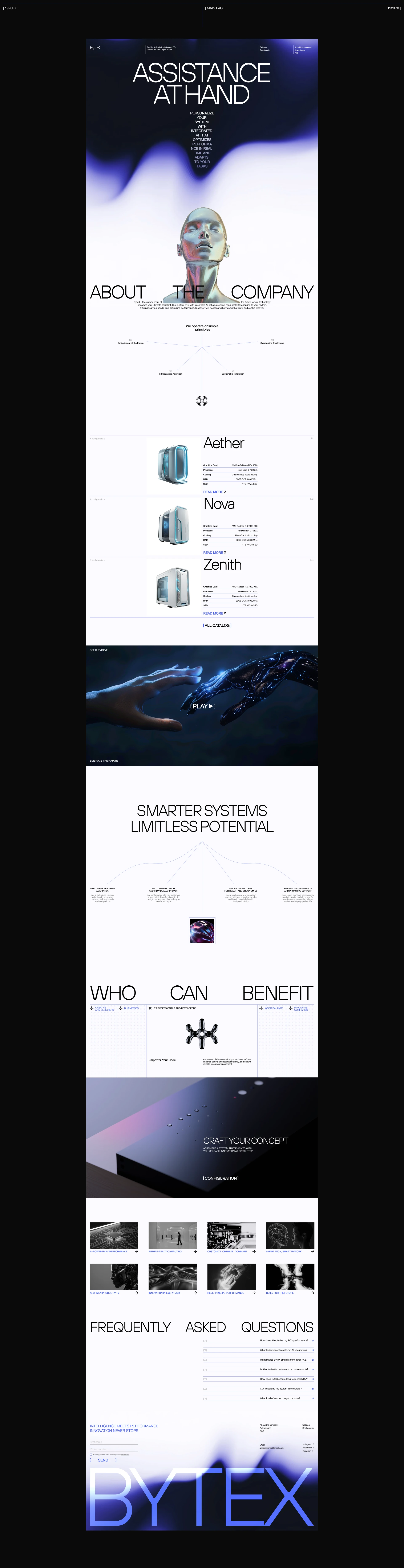 BYTEX | Website — Изображение №4 — Интерфейсы, Анимация на Dprofile