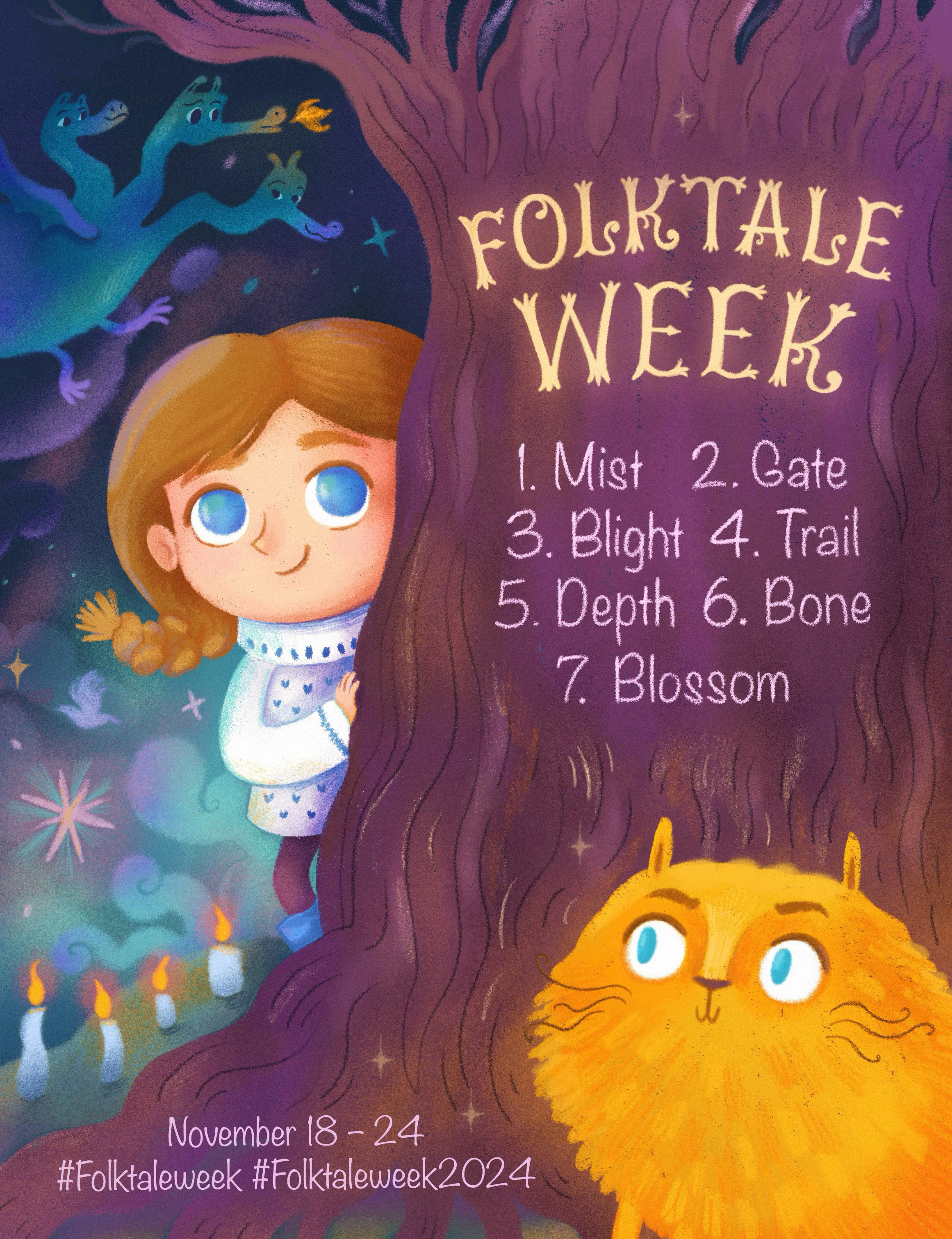 Folktale week 2024 I иллюстрации — Изображение №1 — Иллюстрация, Графика на Dprofile