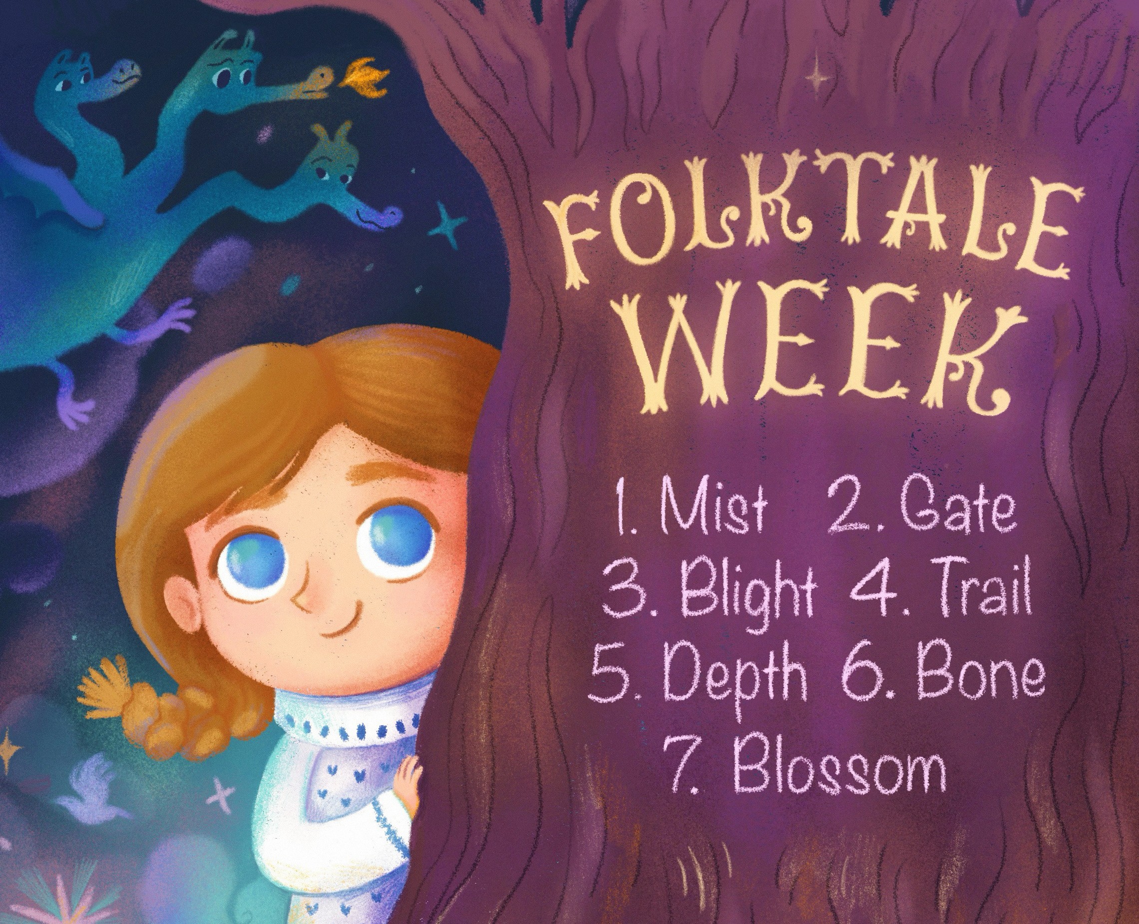 Folktale week 2024 I иллюстрации — Иллюстрация, Графика на Dprofile