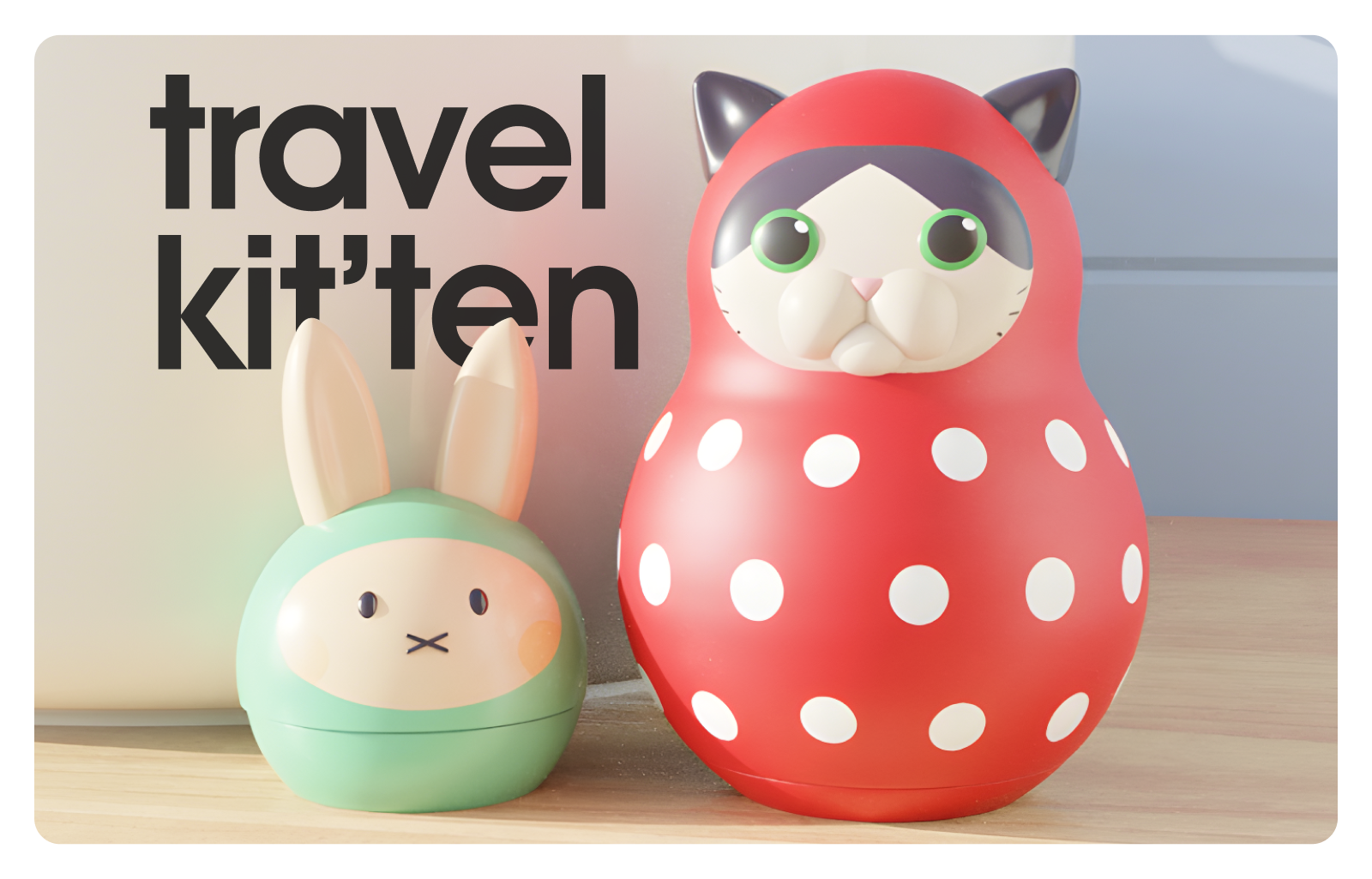 Travel kit'ten | 3D модель и сайт — Изображение №9 — Интерфейсы, Иллюстрация на Dprofile