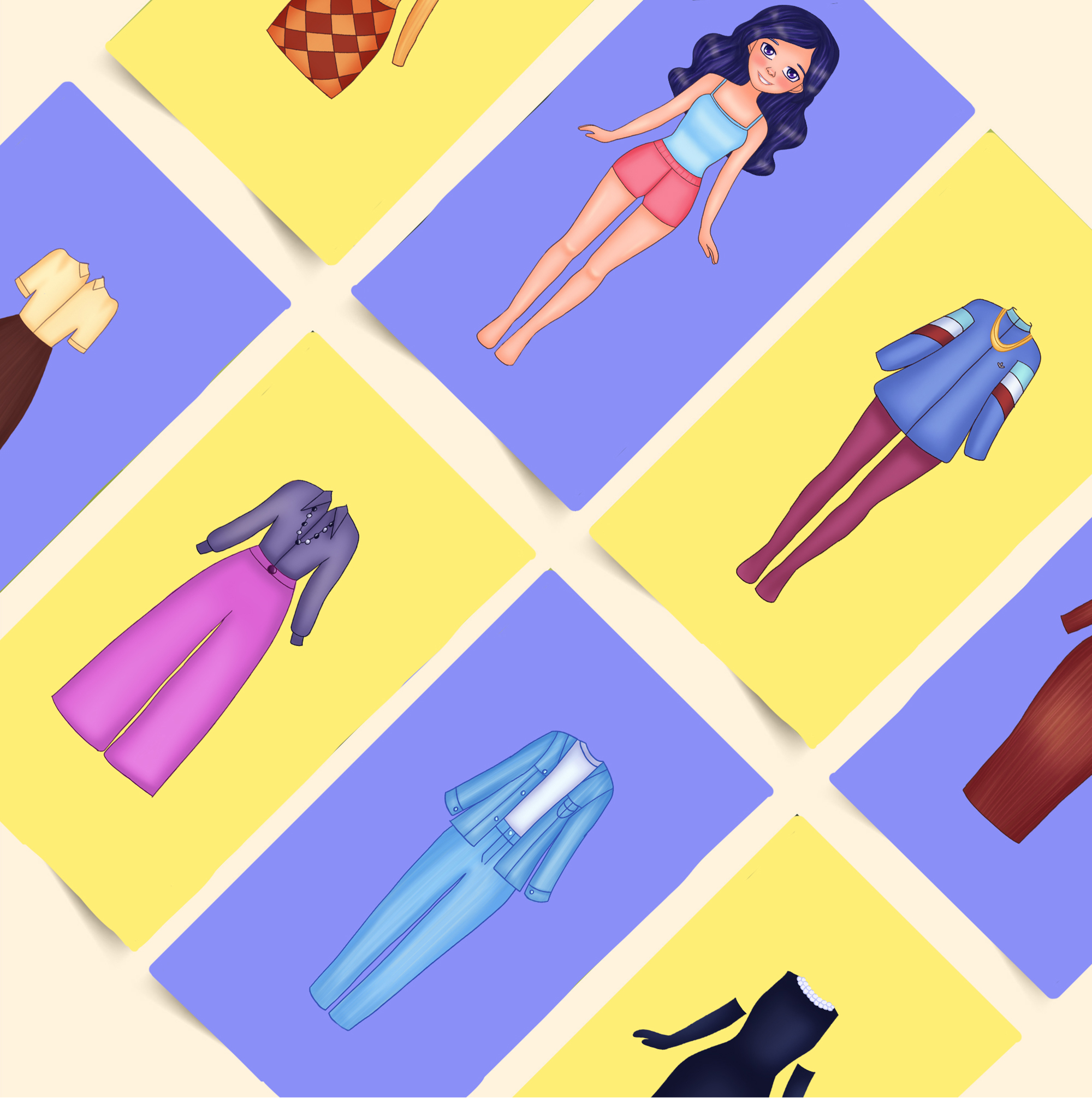 Дизайн персонажа - бумажная кукла Лияна — Изображение №7 — Брендинг, Иллюстрация на Dprofile