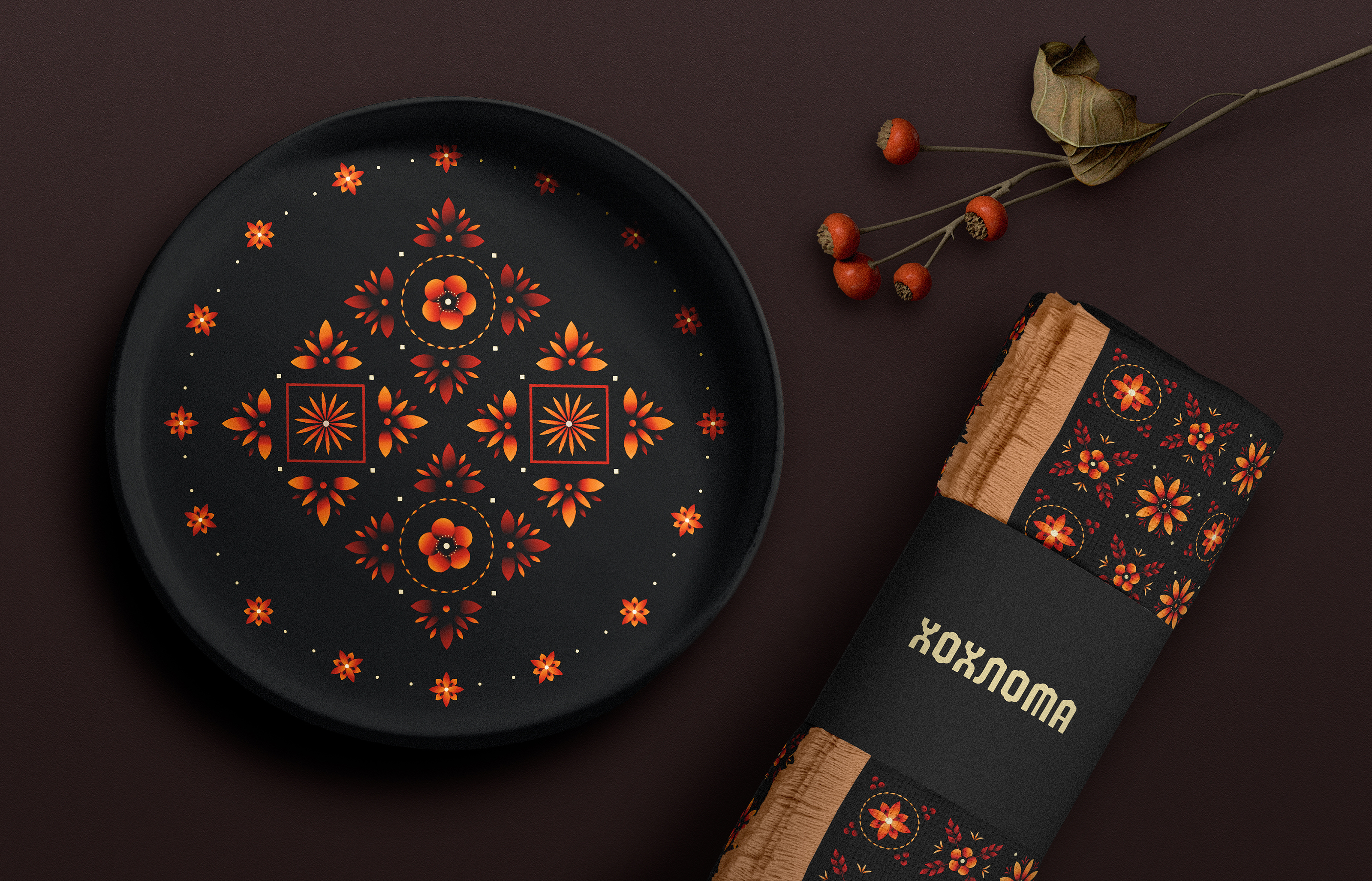 Мерч для культурного пространства «Хохлома» — Изображение №1 — Брендинг, Графика на Dprofile