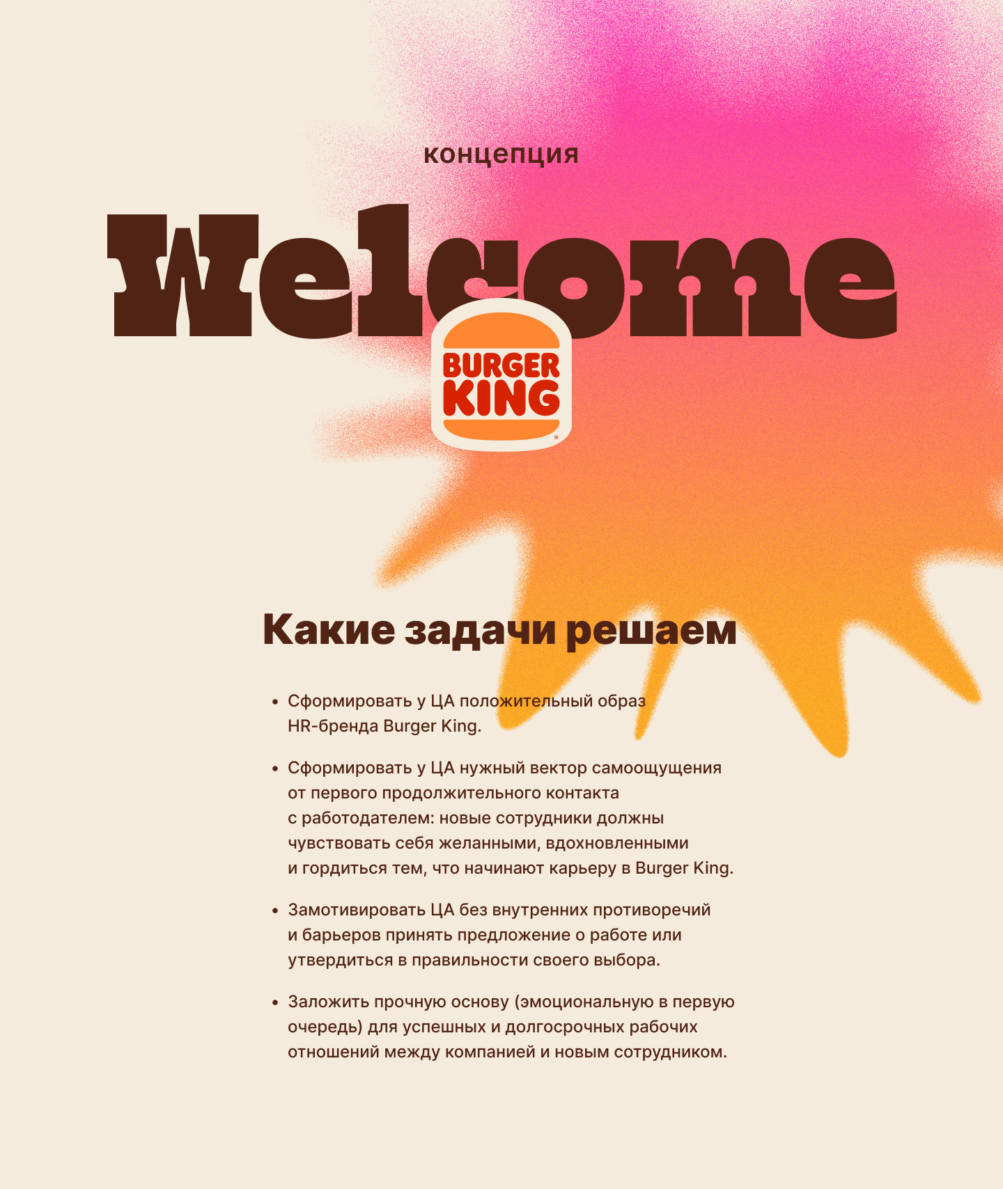 WELCOME — образовательная концепция для БургерКинг — Изображение №1 — Интерфейсы, 3D на Dprofile