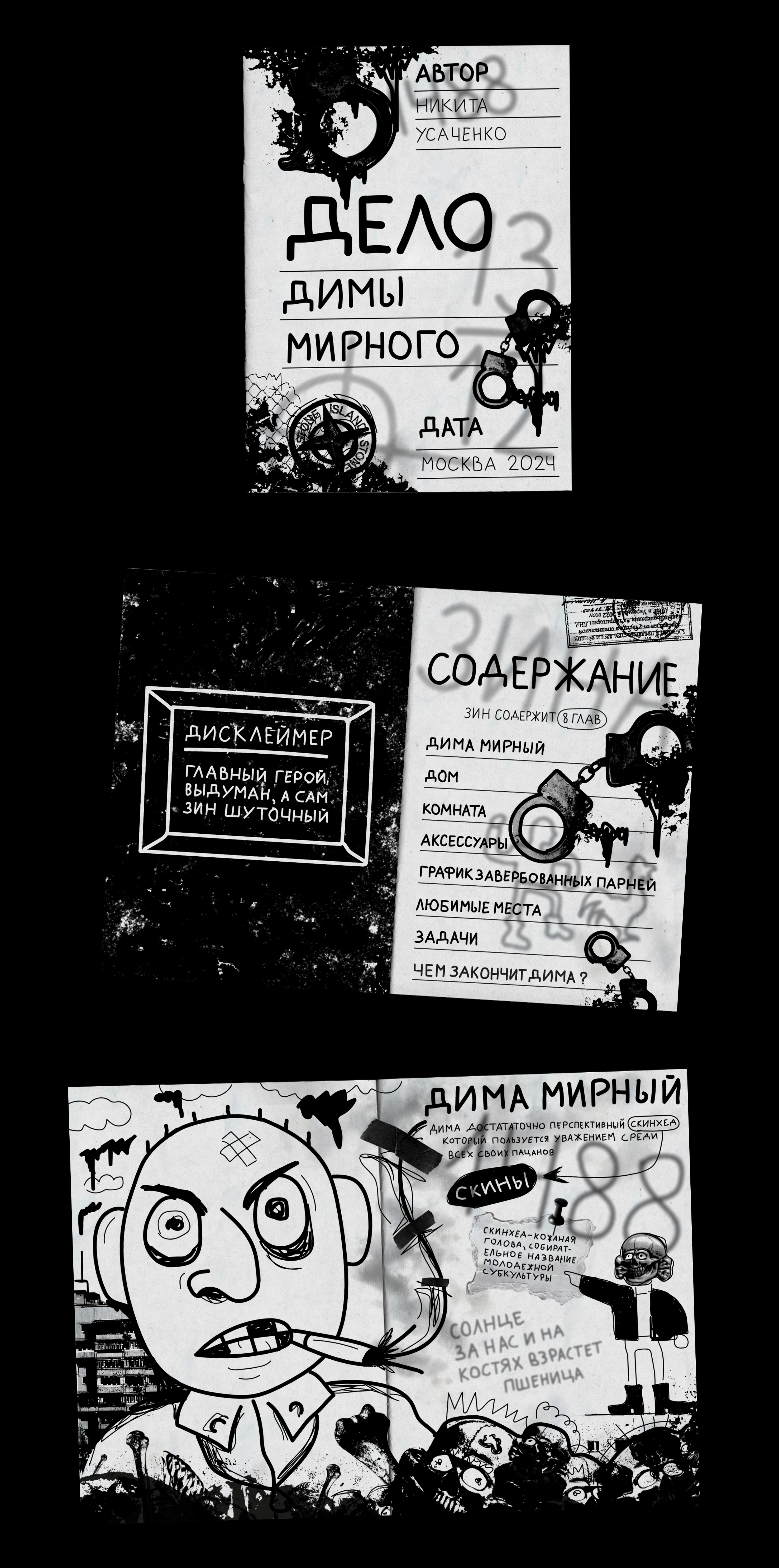Зин "Дело Димы Мирного" — Изображение №4 — Иллюстрация, Графика на Dprofile