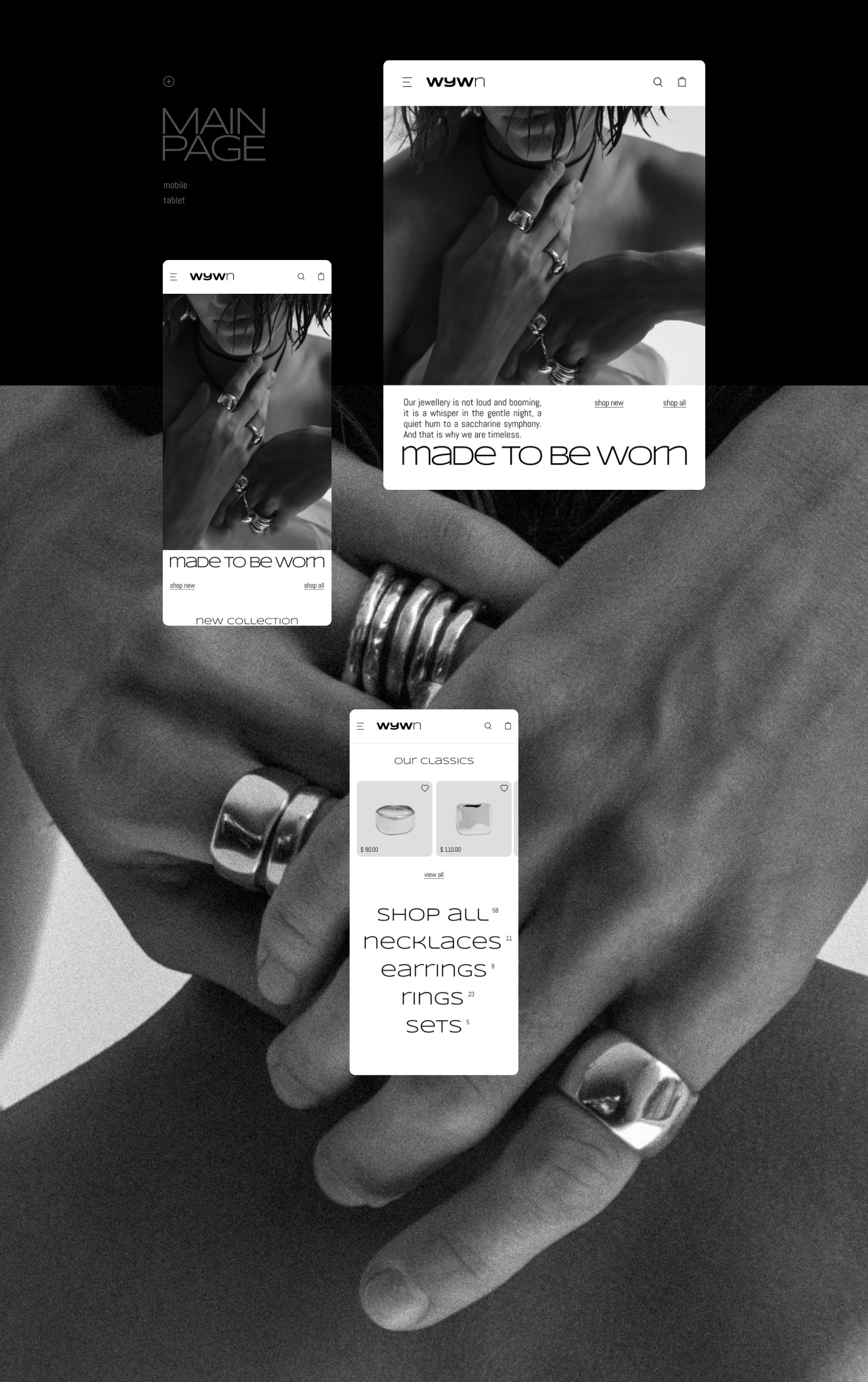 WYWN| E-commerce UX/UI Redesign — Изображение №3 — Брендинг, Интерфейсы на Dprofile
