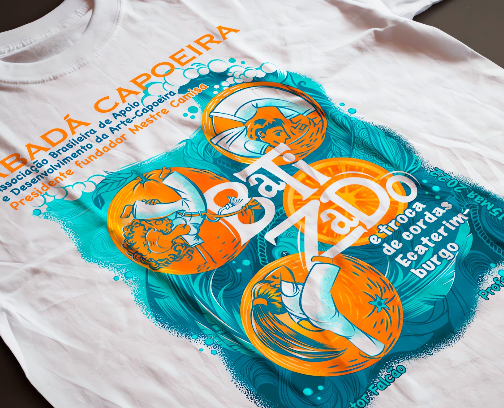 ABADA - CAPOEIRA. Design de camiseta para batizada 2022 — Иллюстрация, Графика на Dprofile