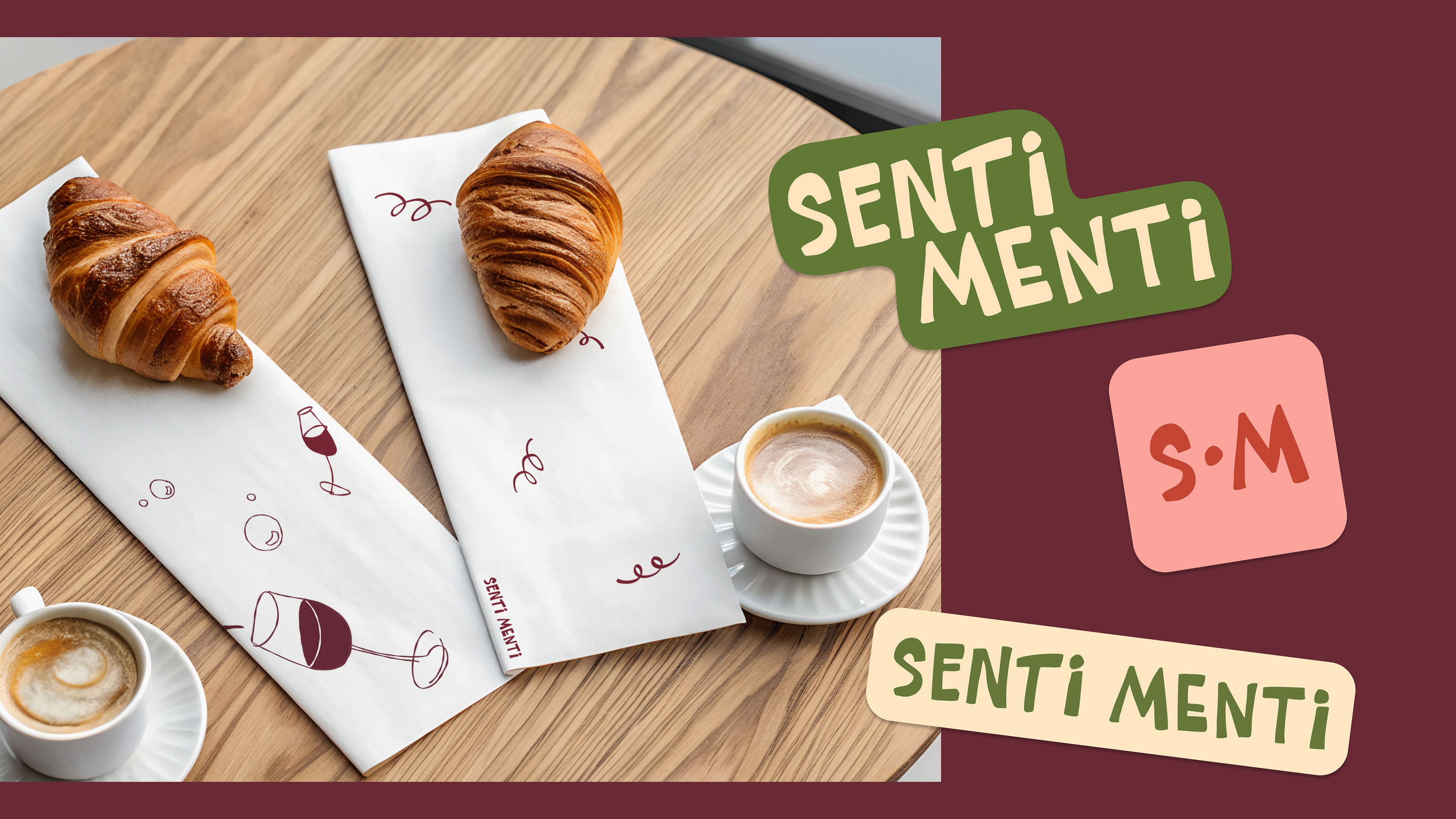 Senti Menti — фирменный стиль для ресторана — Изображение №19 — Брендинг, Графика на Dprofile