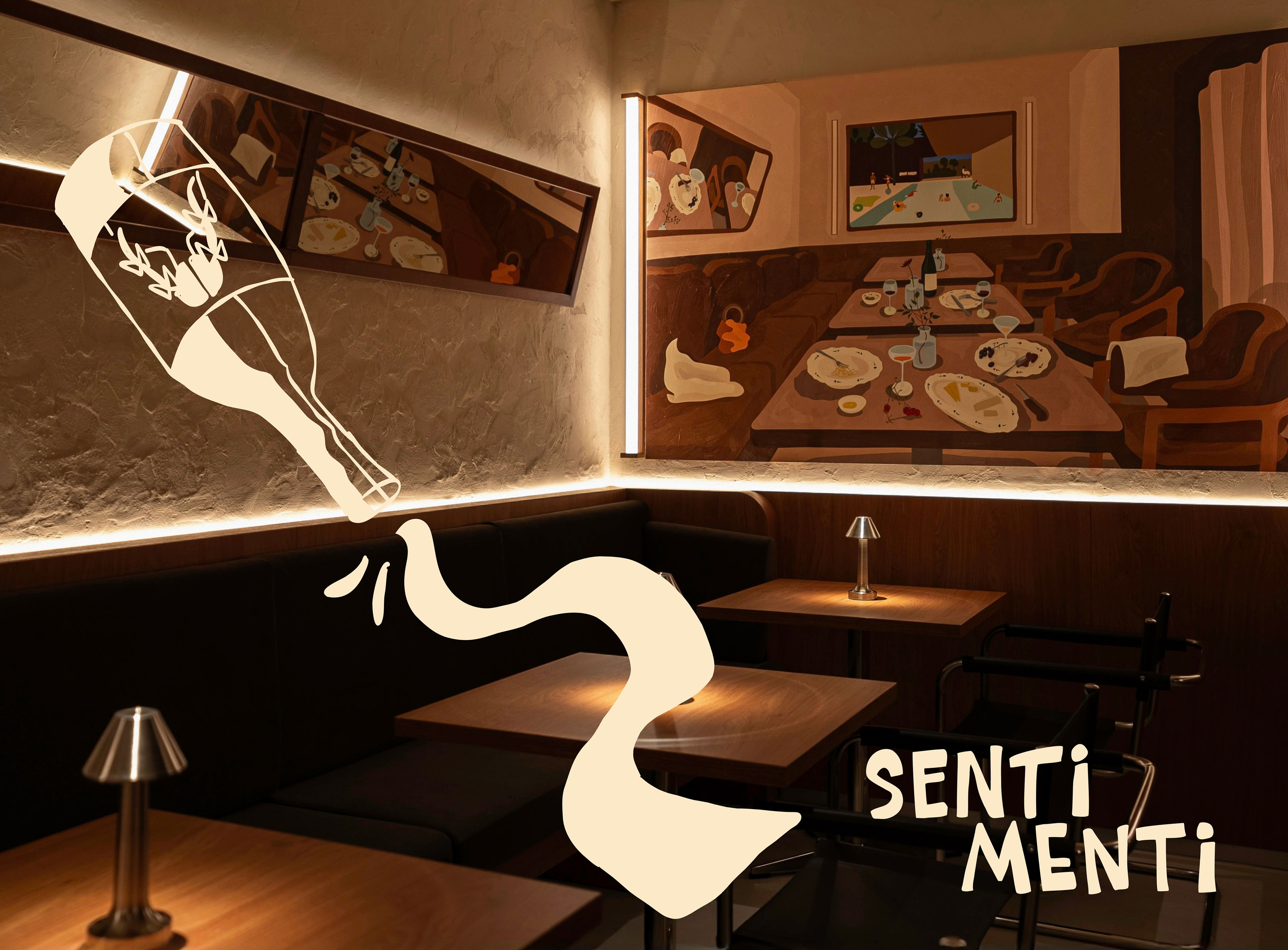Senti Menti — фирменный стиль для ресторана — Изображение №15 — Брендинг, Графика на Dprofile