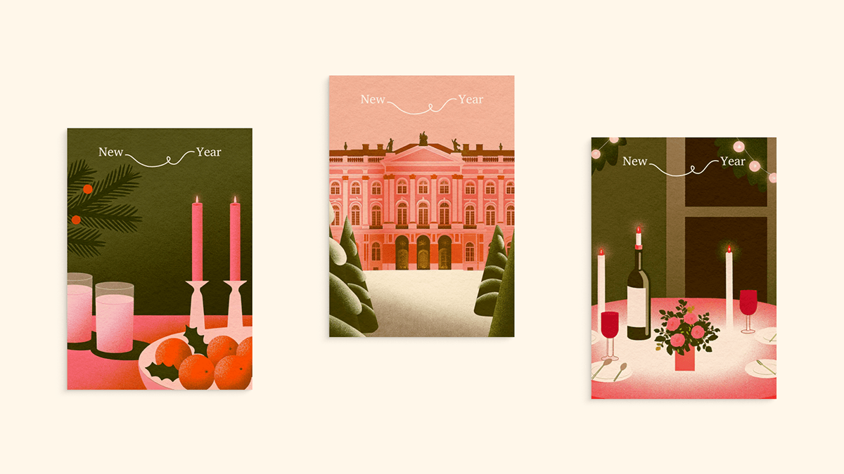 Открытки | New Year | Полиграфия | Новогодние открытки — Изображение №6 — Иллюстрация, Графика на Dprofile