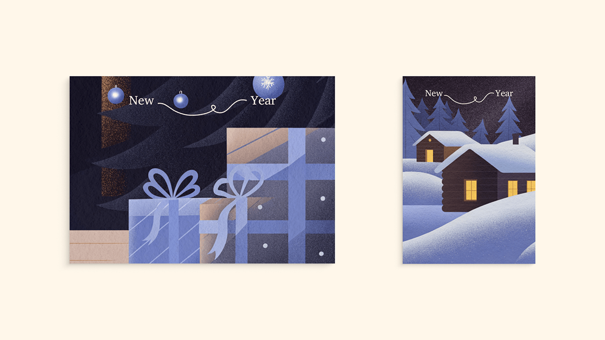 Открытки | New Year | Полиграфия | Новогодние открытки — Изображение №11 — Иллюстрация, Графика на Dprofile