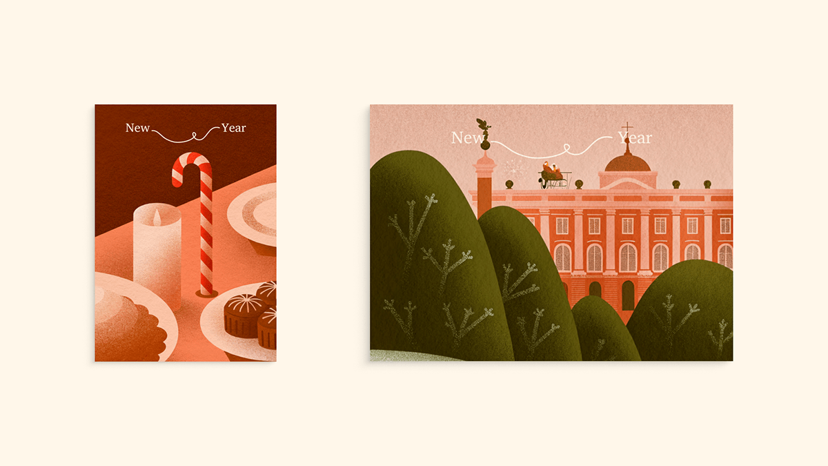 Открытки | New Year | Полиграфия | Новогодние открытки — Изображение №8 — Иллюстрация, Графика на Dprofile