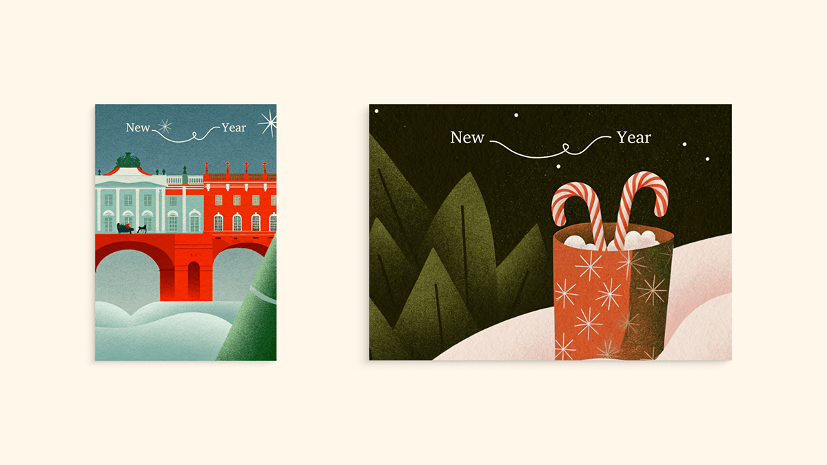 Открытки | New Year | Полиграфия | Новогодние открытки — Изображение №13 — Иллюстрация, Графика на Dprofile