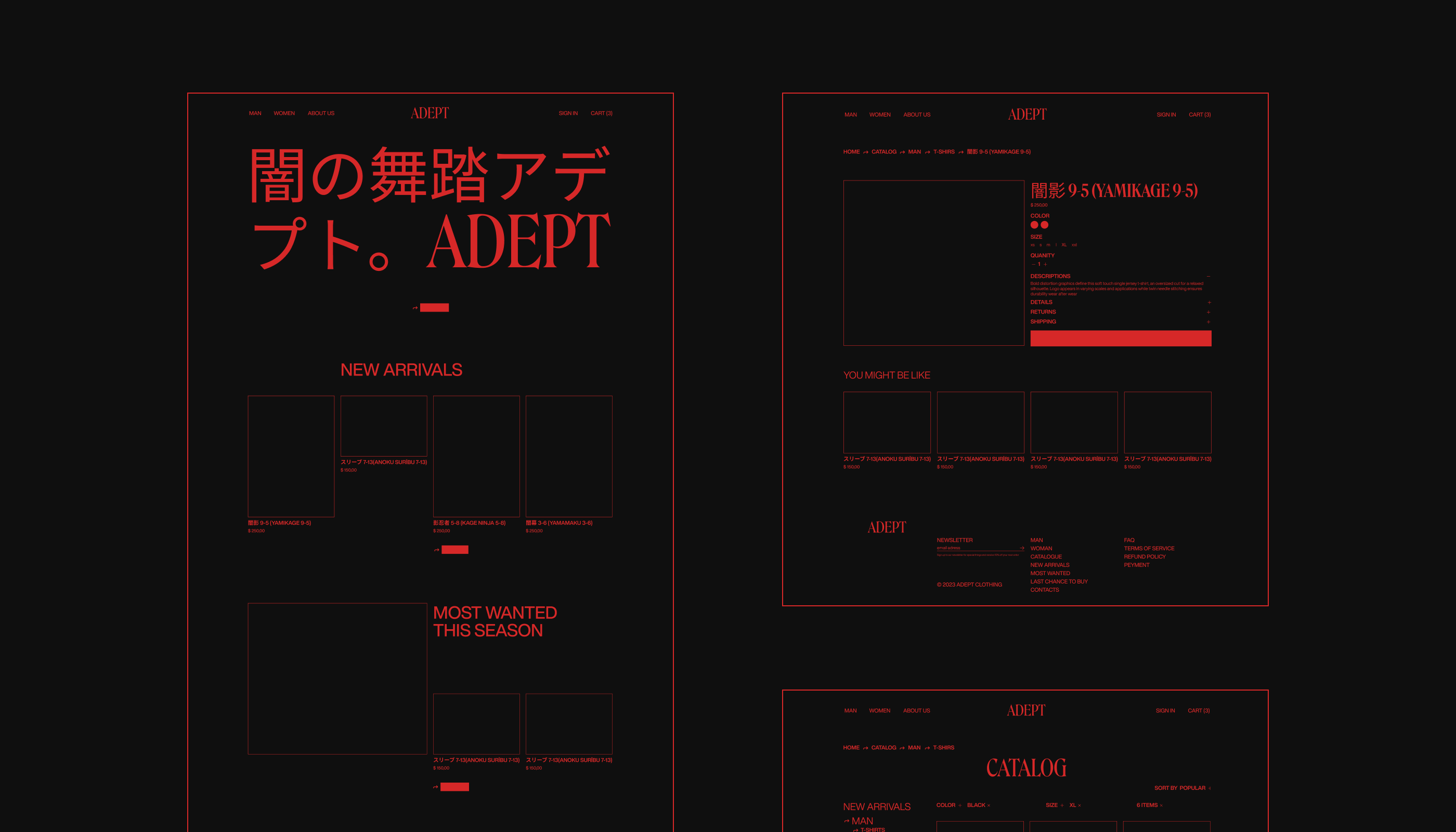 ADEPT | E-commerce | Website concept | UI/UX — Изображение №8 — Интерфейсы, Брендинг на Dprofile
