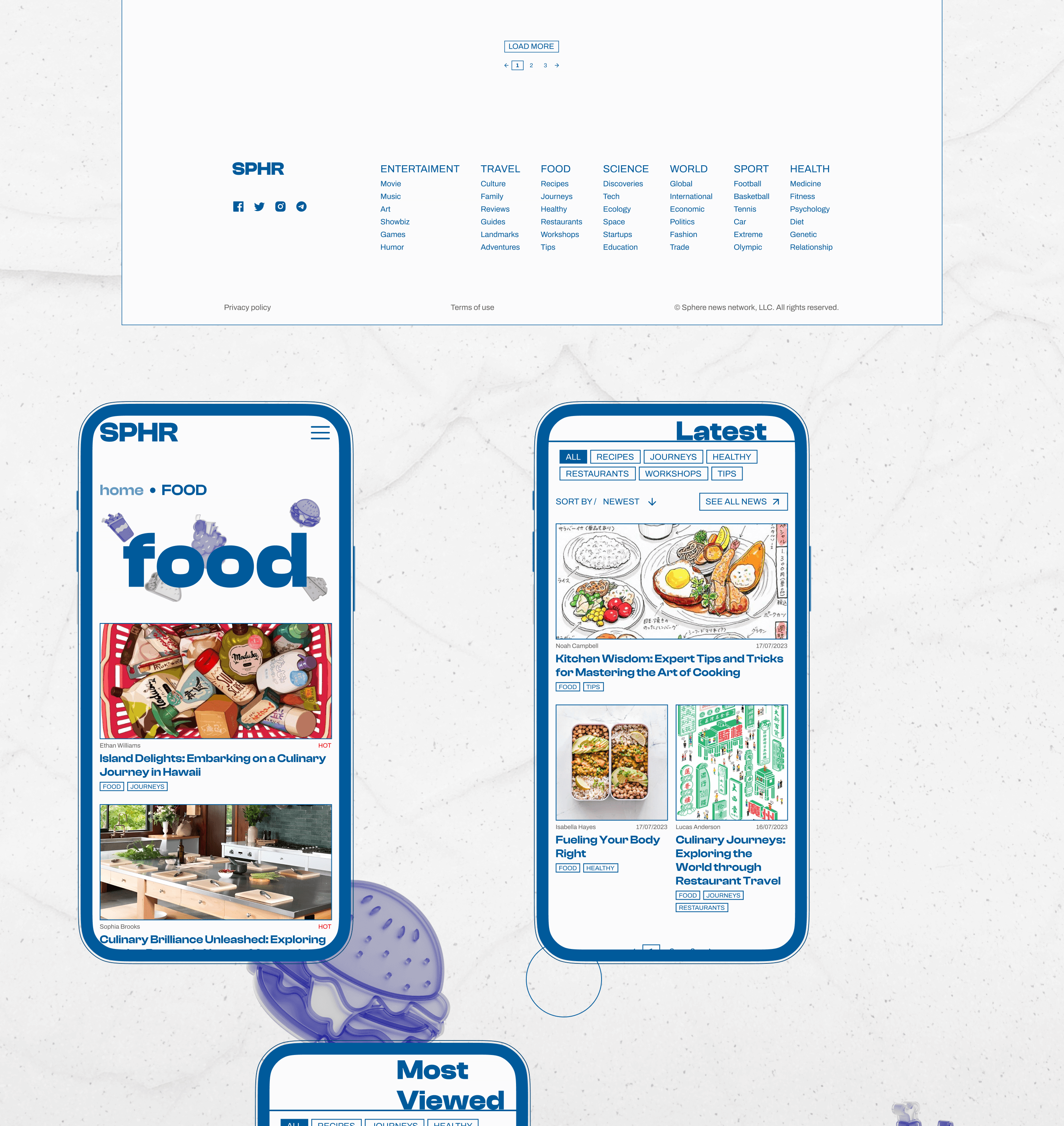SPHERE | News website | Design concept | UI/UX — Изображение №12 — Интерфейсы, Брендинг на Dprofile