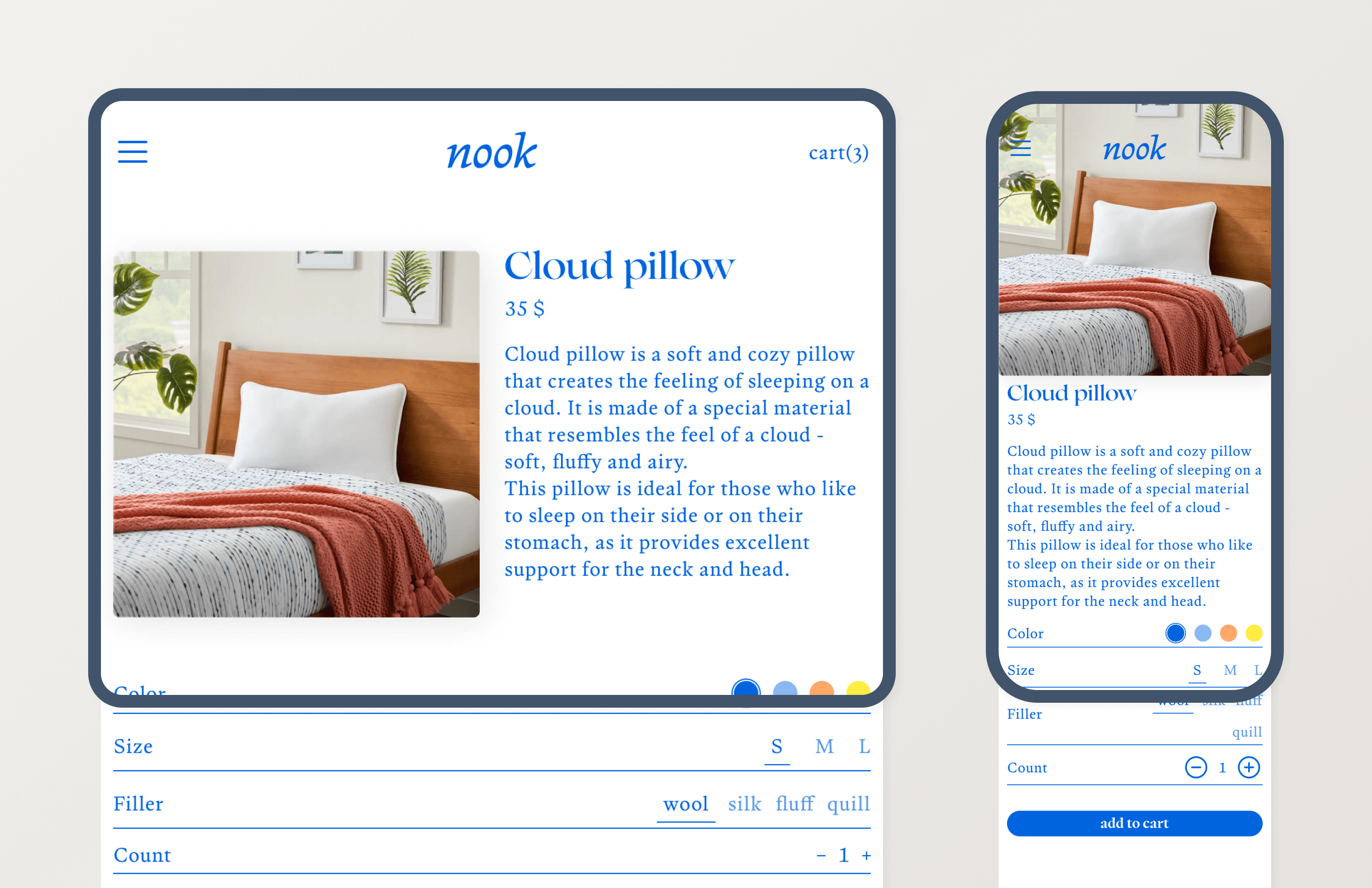 NOOK | E-commerce | UI/UX — Изображение №3 — Интерфейсы, Брендинг на Dprofile