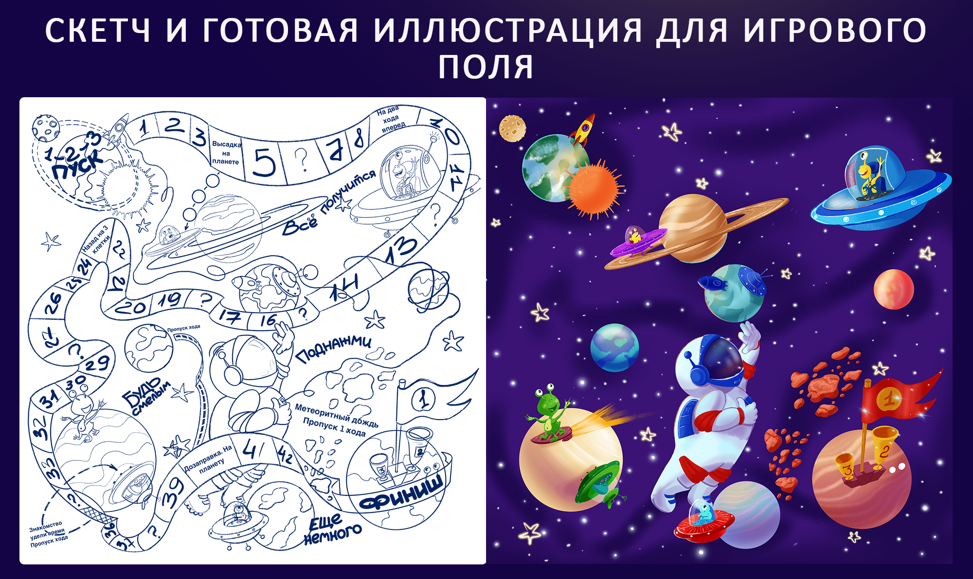 Концепт проект настольной игры "Мое большое космическое путешествие" — Изображение №6 — Брендинг, Иллюстрация на Dprofile