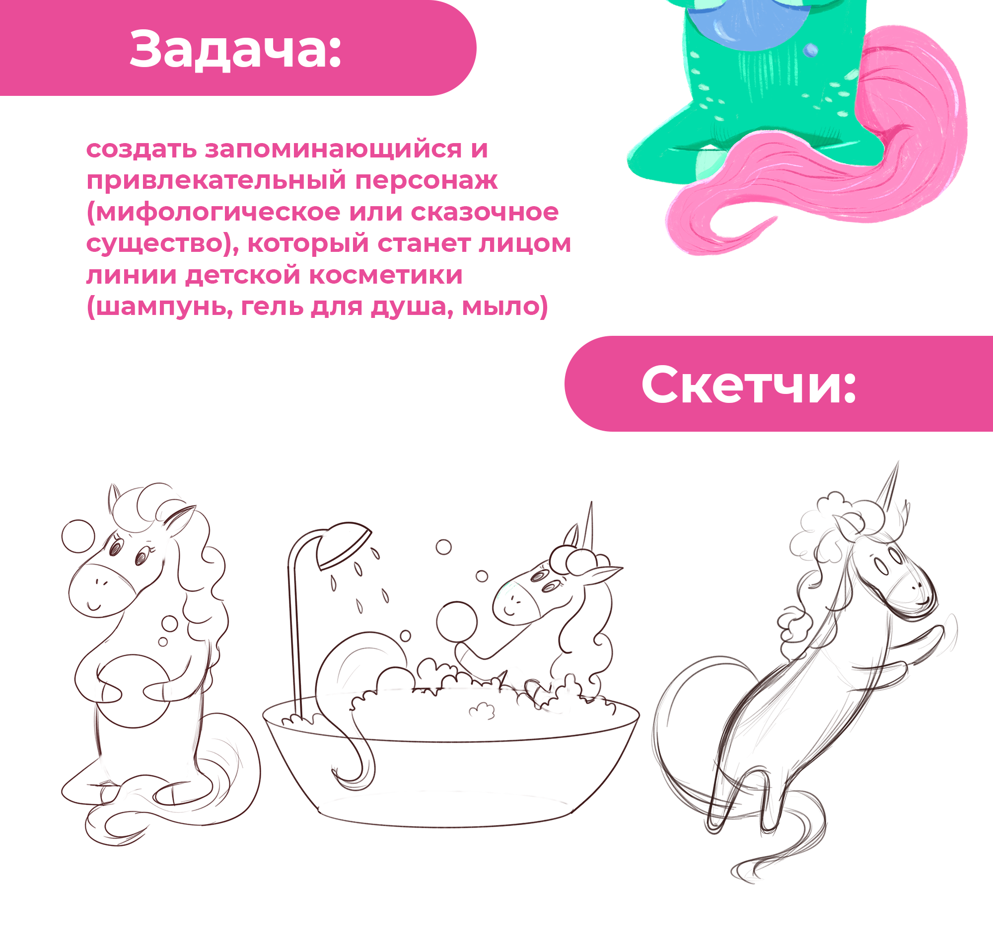 Дизайн упаковки детской косметики Единорожка — Изображение №2 — Интерфейсы, Иллюстрация на Dprofile