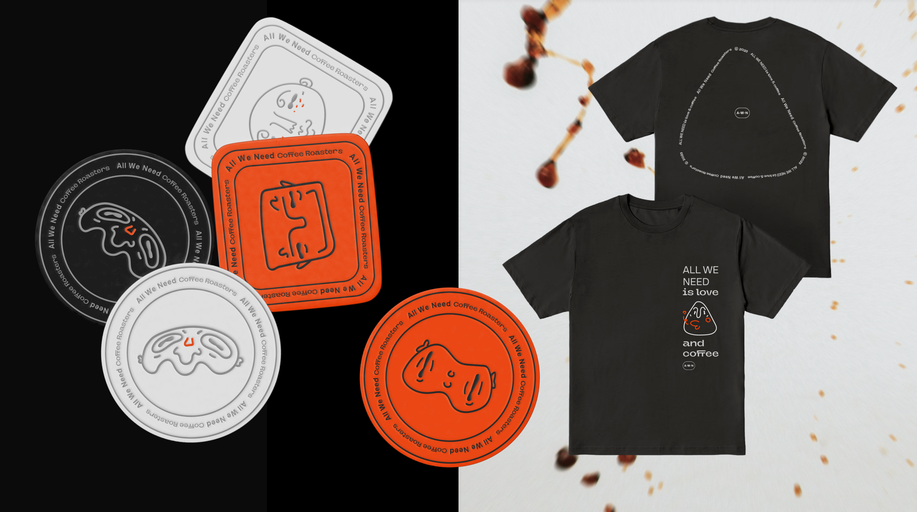 BRAND DESIGN /ILLUSTRATION AWN Coffee Roasters — Изображение №8 — Брендинг, Графика на Dprofile