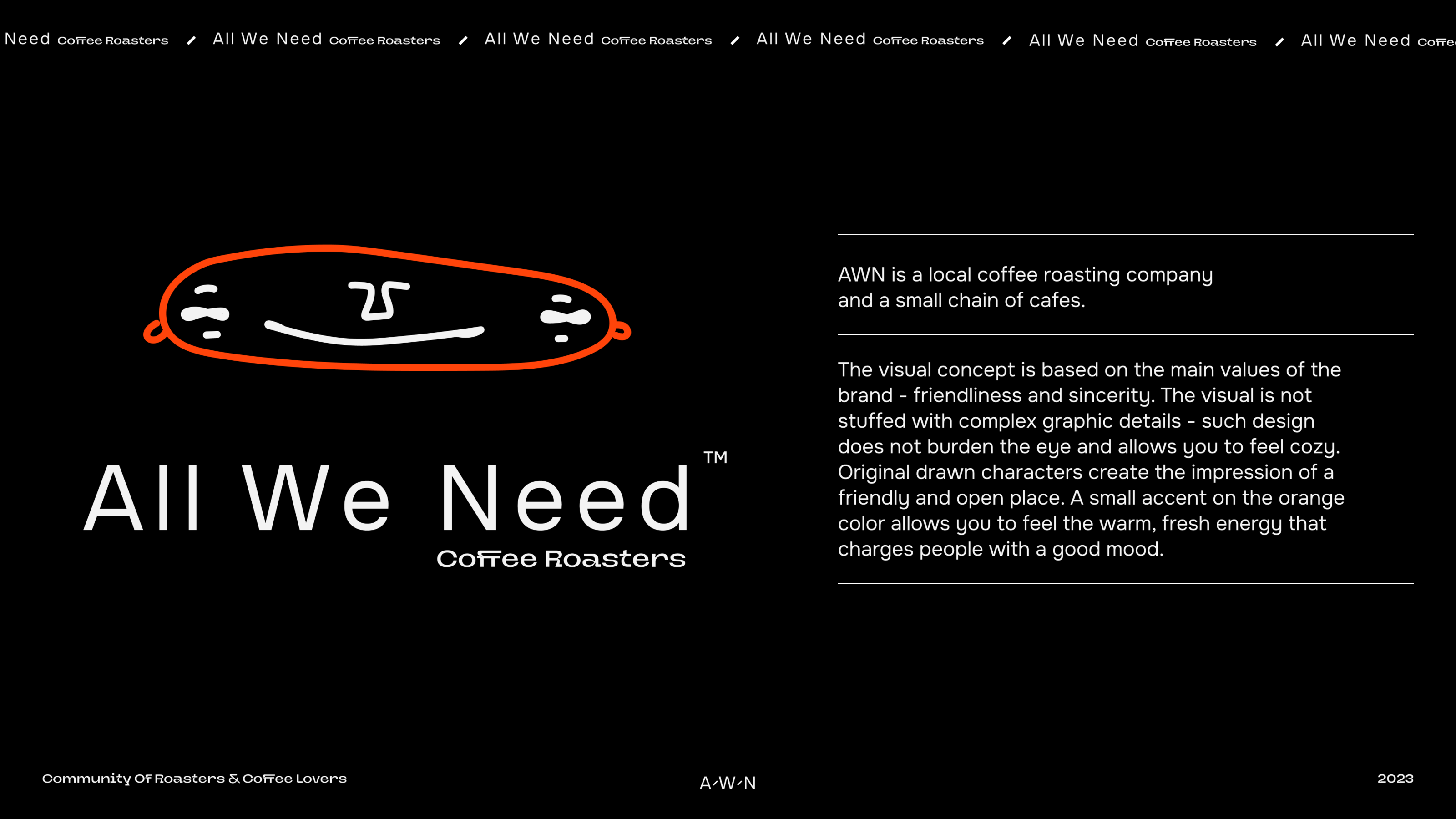 BRAND DESIGN /ILLUSTRATION AWN Coffee Roasters — Изображение №1 — Брендинг, Графика на Dprofile