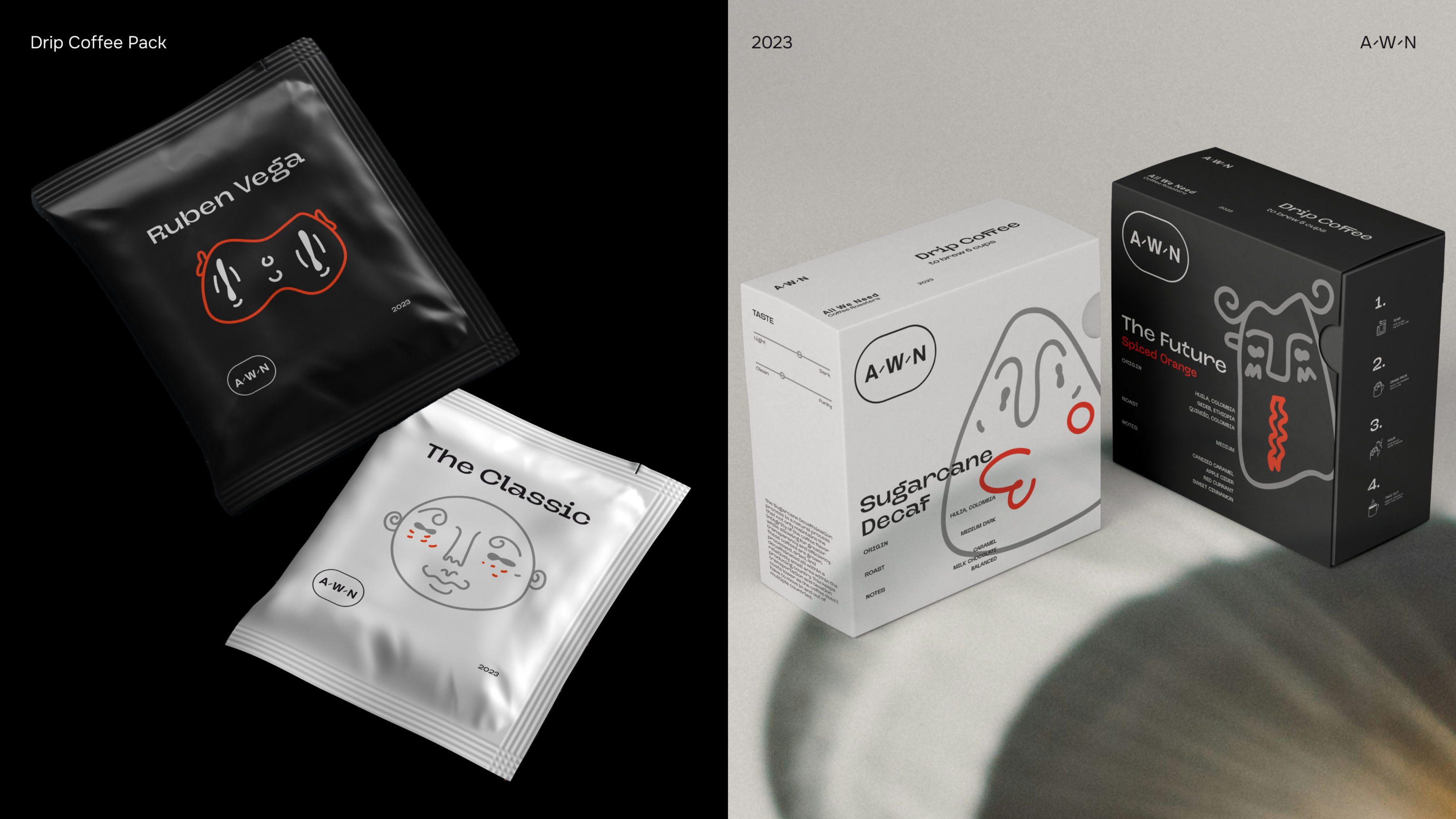 BRAND DESIGN /ILLUSTRATION AWN Coffee Roasters — Изображение №6 — Брендинг, Графика на Dprofile