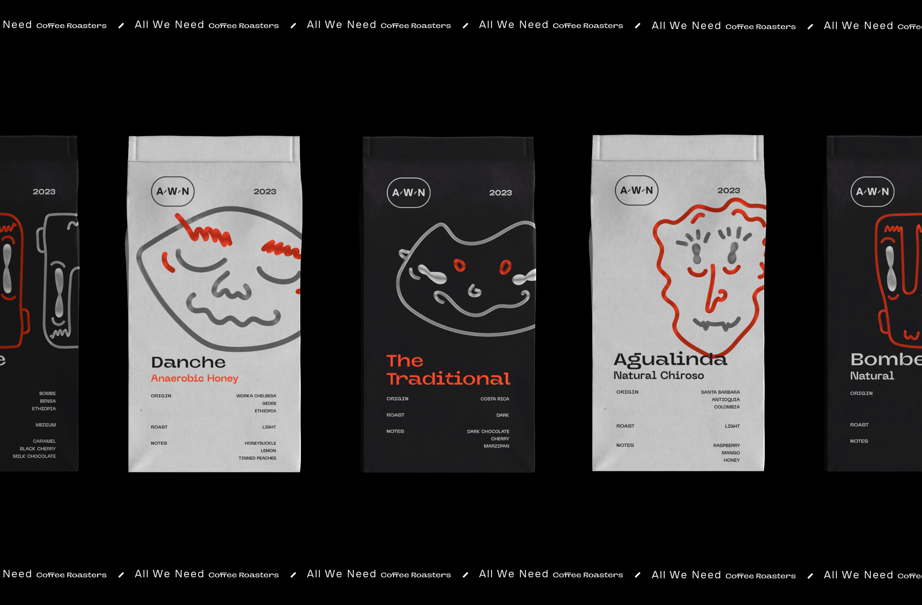 BRAND DESIGN /ILLUSTRATION AWN Coffee Roasters — Изображение №7 — Брендинг, Графика на Dprofile