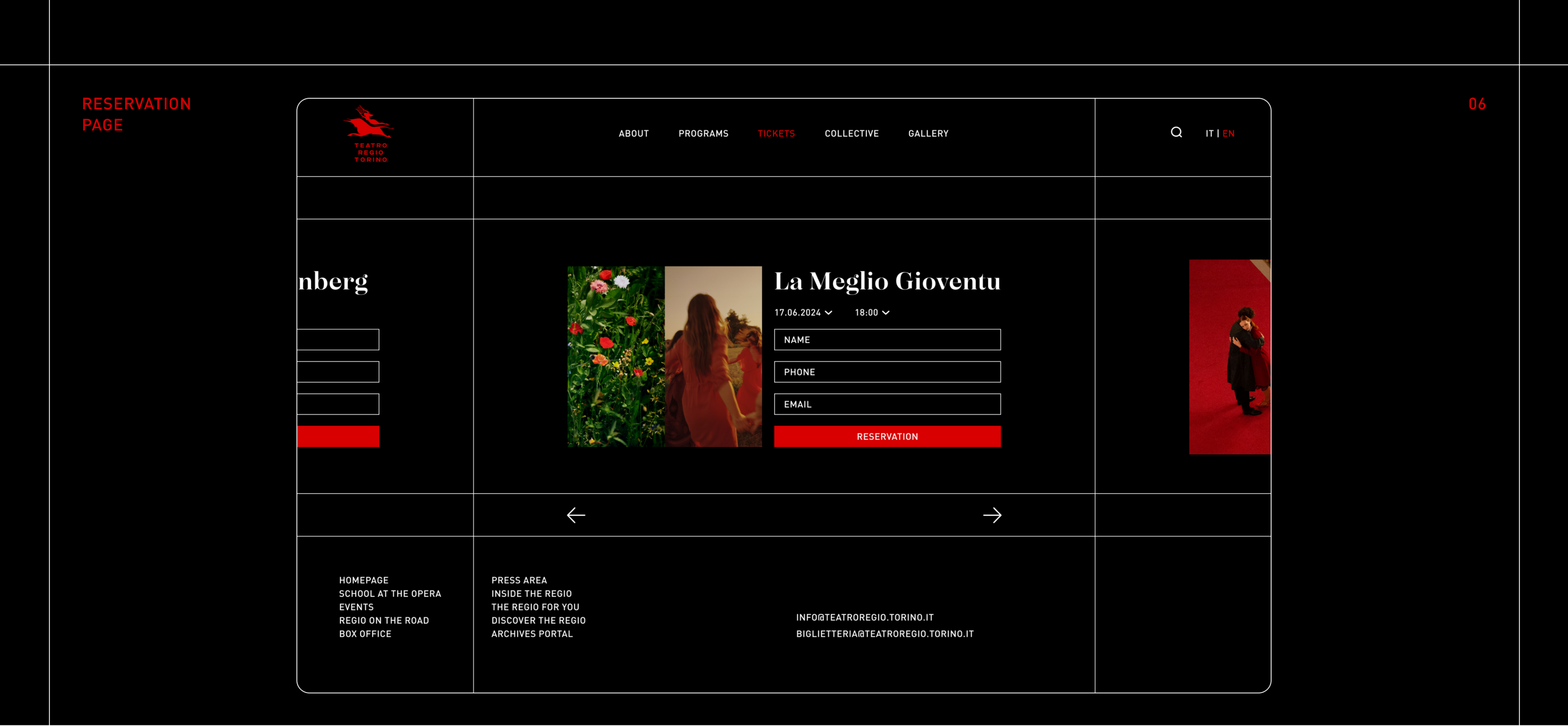 Teatro Regio di Torino | Redesign — Изображение №7 — Интерфейсы на Dprofile