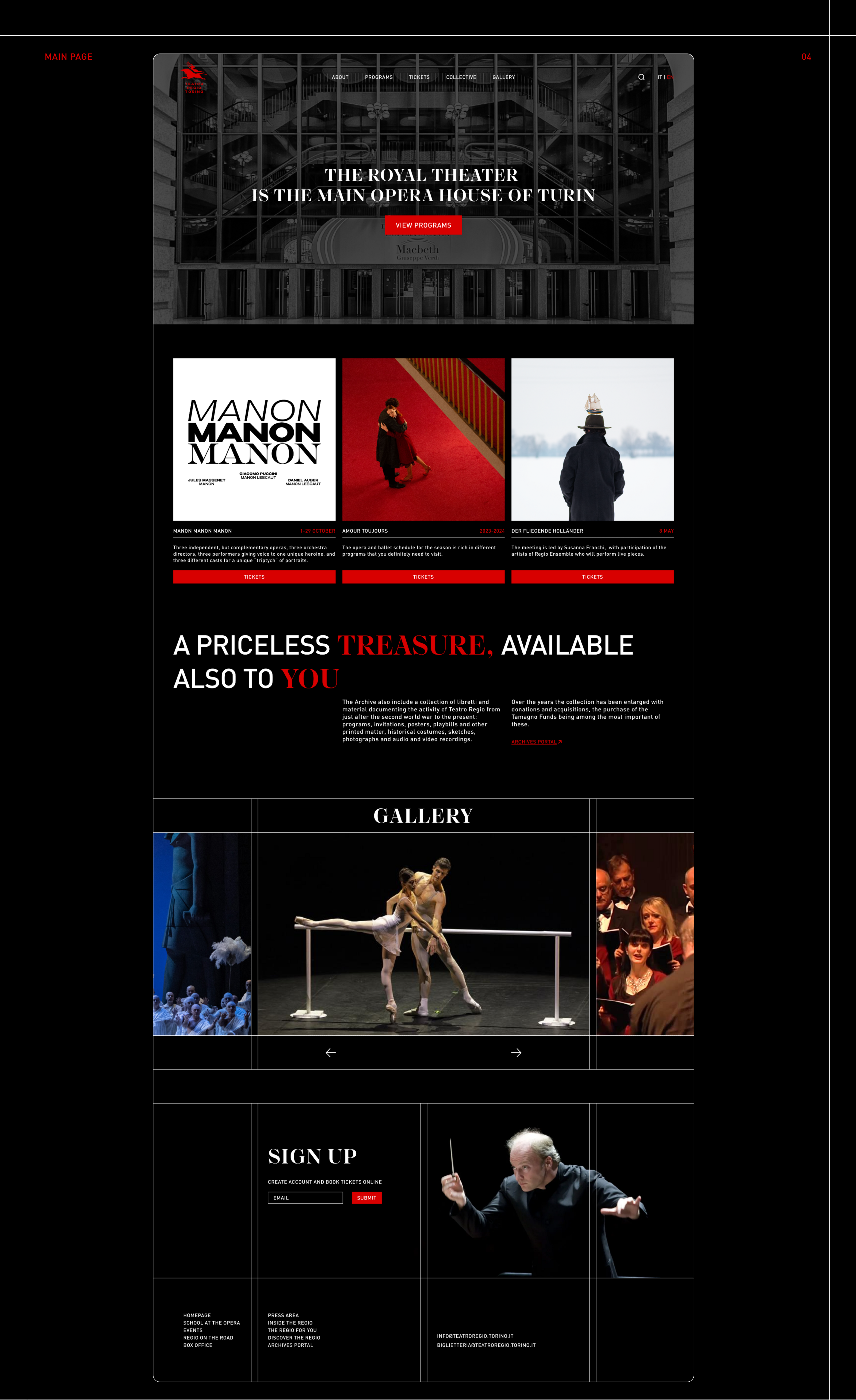 Teatro Regio di Torino | Redesign — Изображение №5 — Интерфейсы на Dprofile