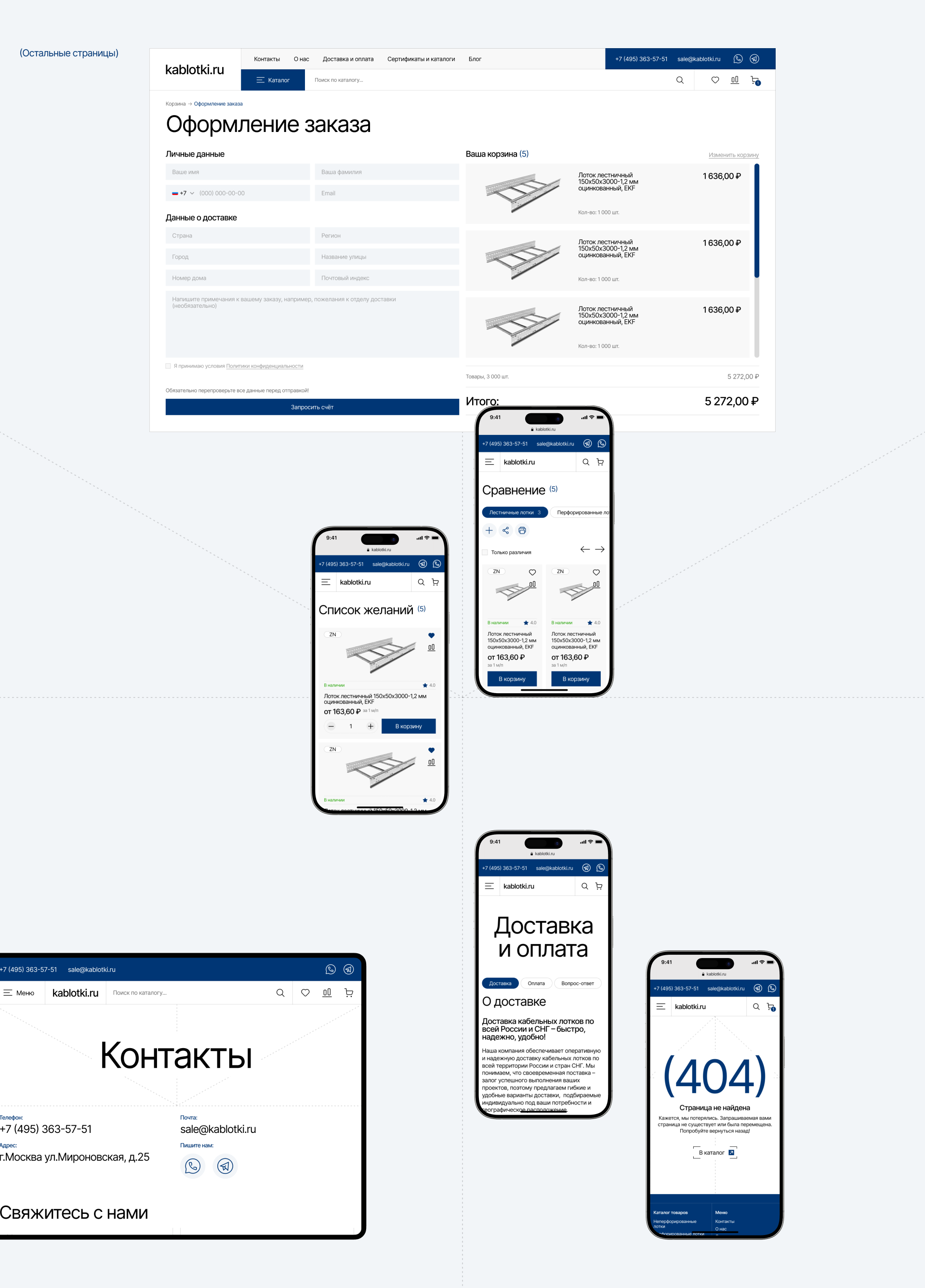 kablotki.ru | Коммерческий проект | Интернет-магазин — Изображение №10 — Интерфейсы на Dprofile