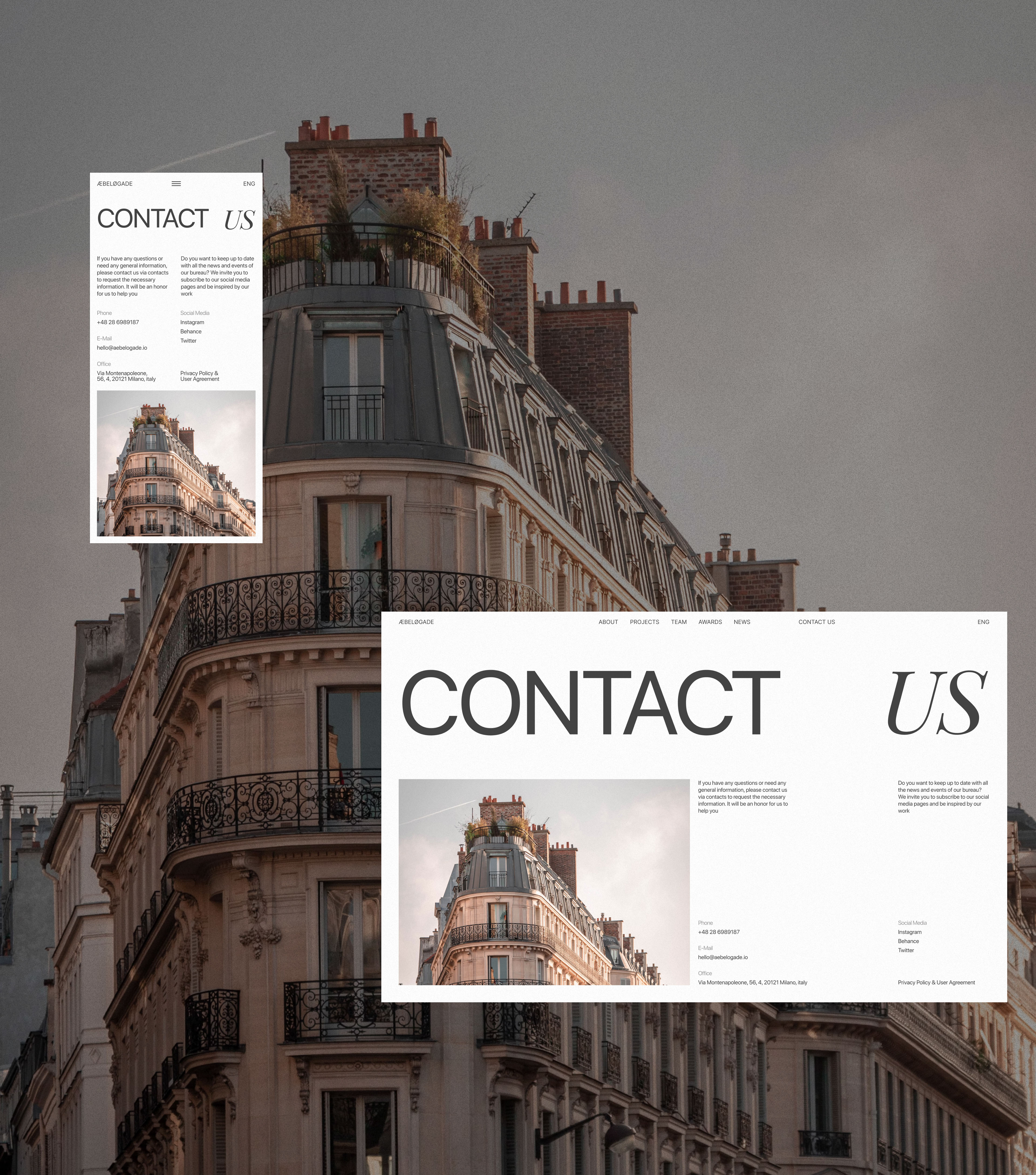 Æbeløgade — Architecture Bureau — Изображение №12 — Интерфейсы, Брендинг на Dprofile