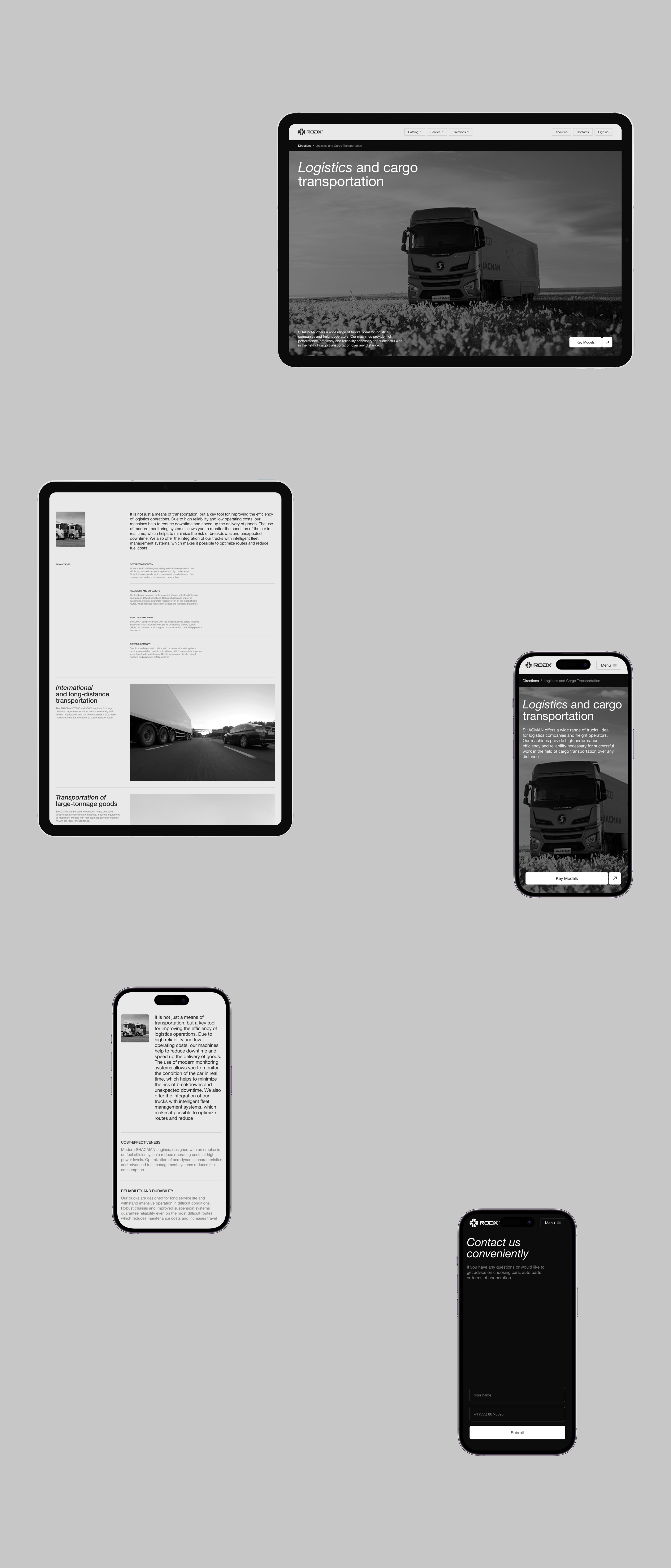 RODX — Truck Store and Manufacturer — Изображение №4 — Интерфейсы на Dprofile