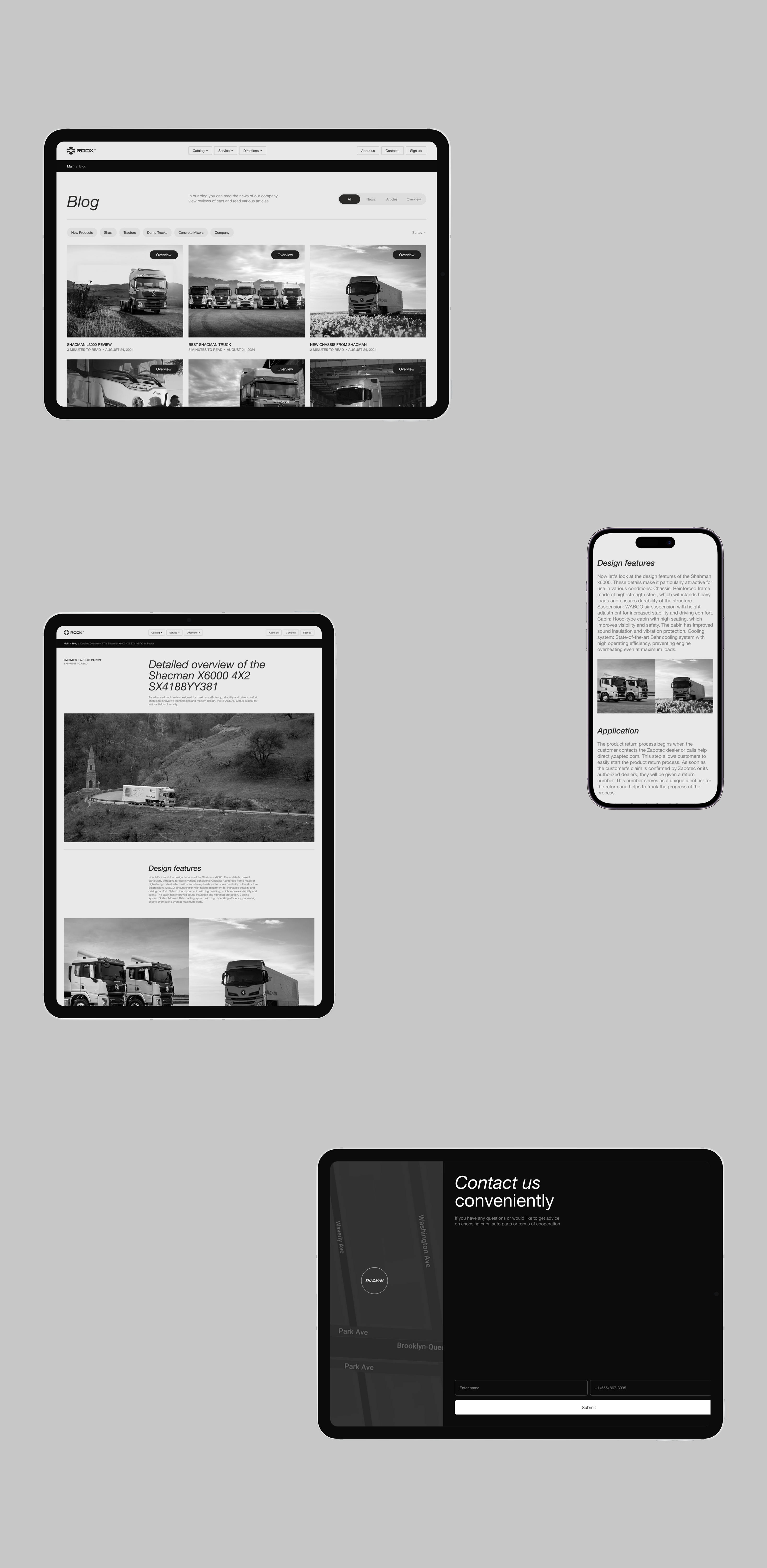 RODX — Truck Store and Manufacturer — Изображение №10 — Интерфейсы на Dprofile