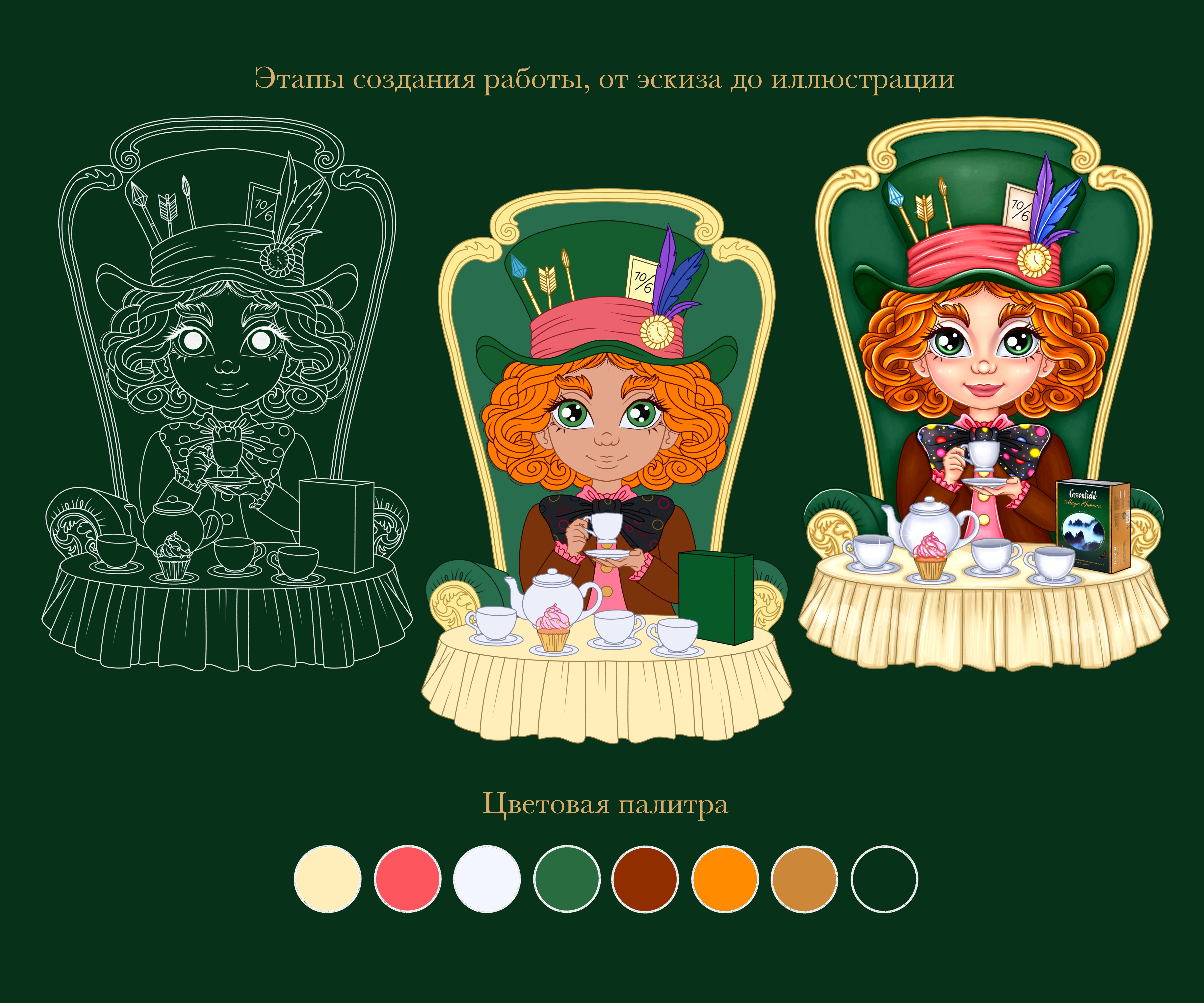 Шляпник рекламирует greenfield — Изображение №2 — Иллюстрация на Dprofile